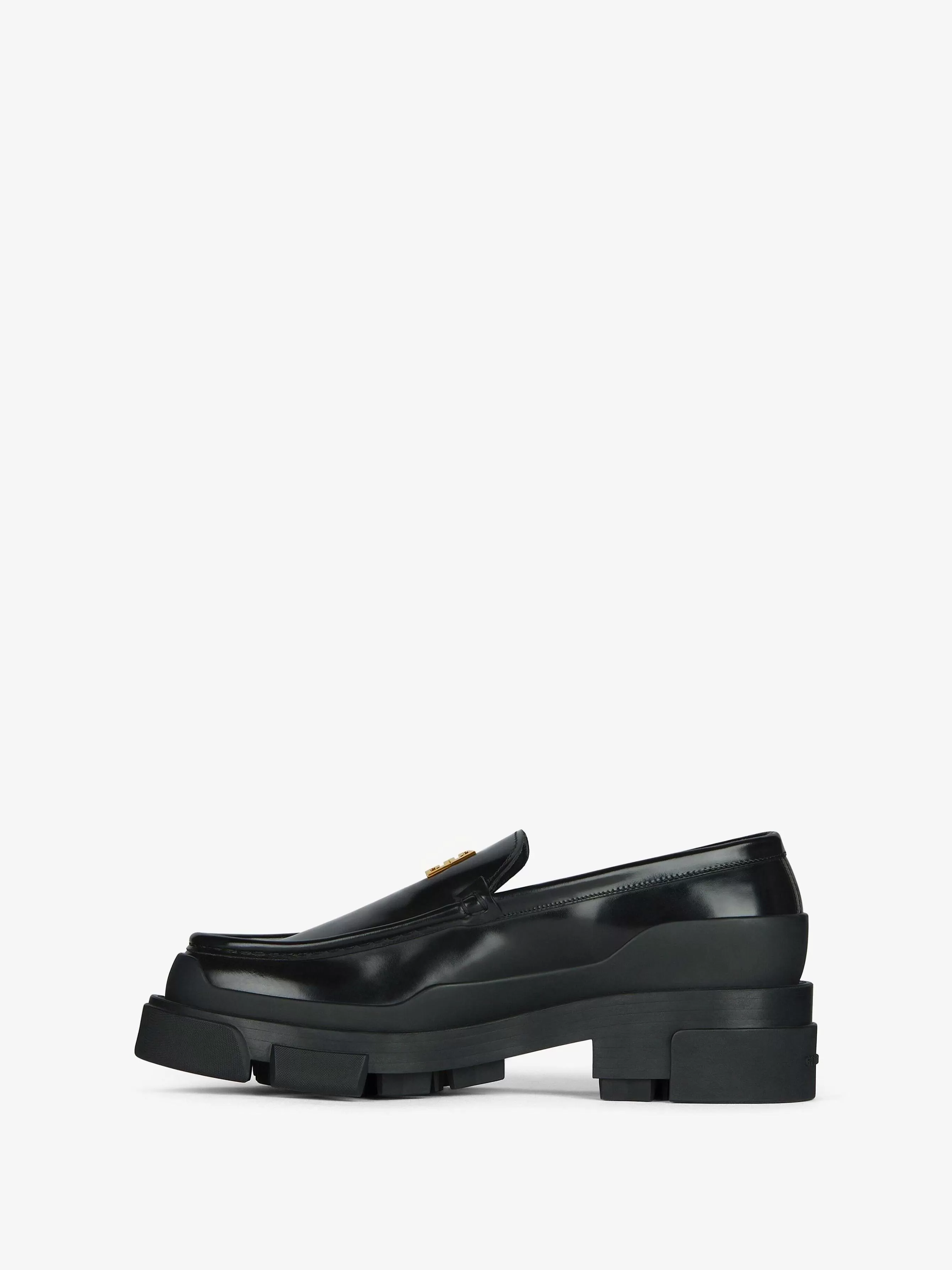 Givenchy Bottes Et Bottines>Mocassin Terra En Cuir Brosse Noir