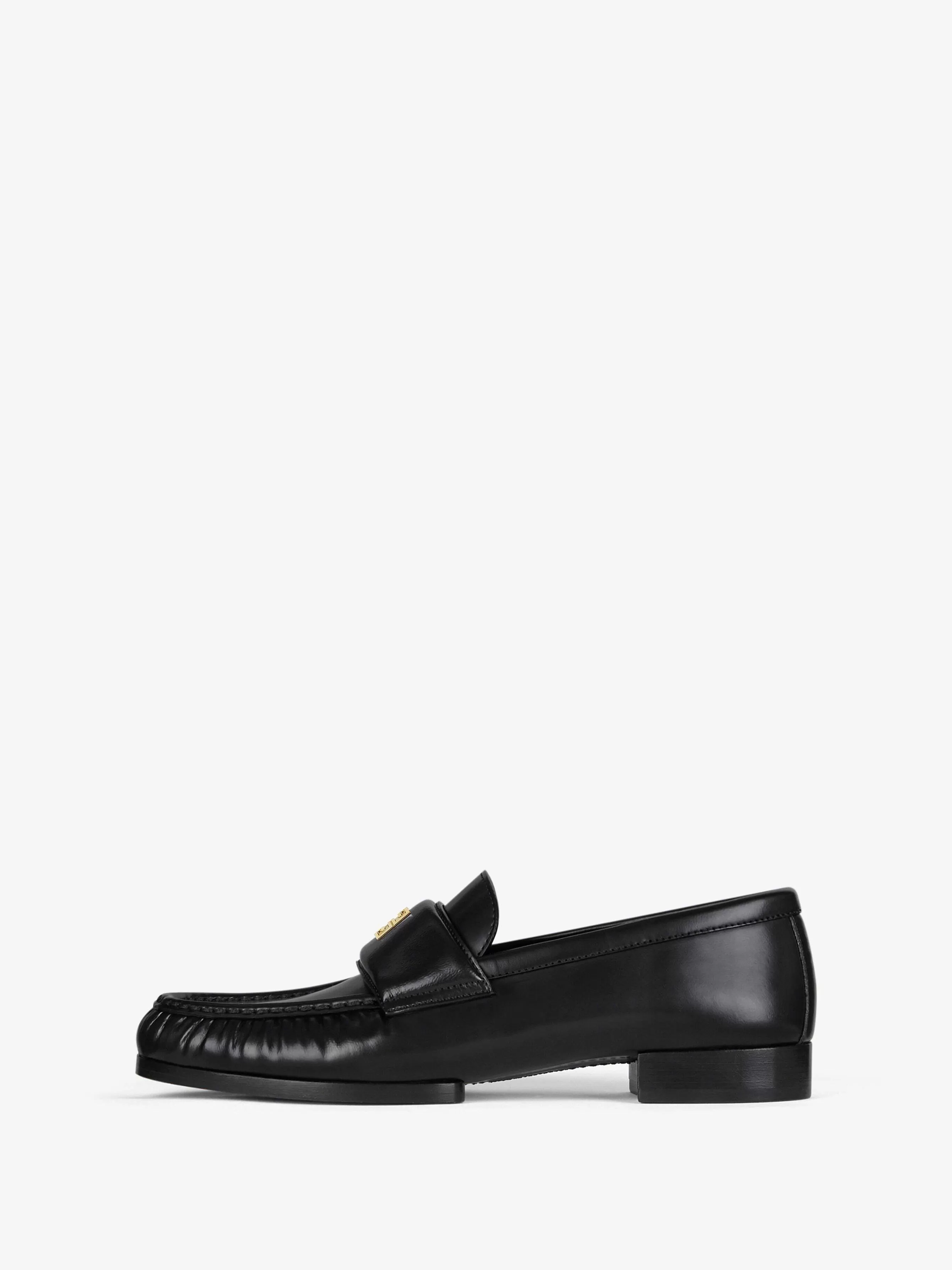 Givenchy Bottes Et Bottines>Mocassins 4G En Cuir Noir