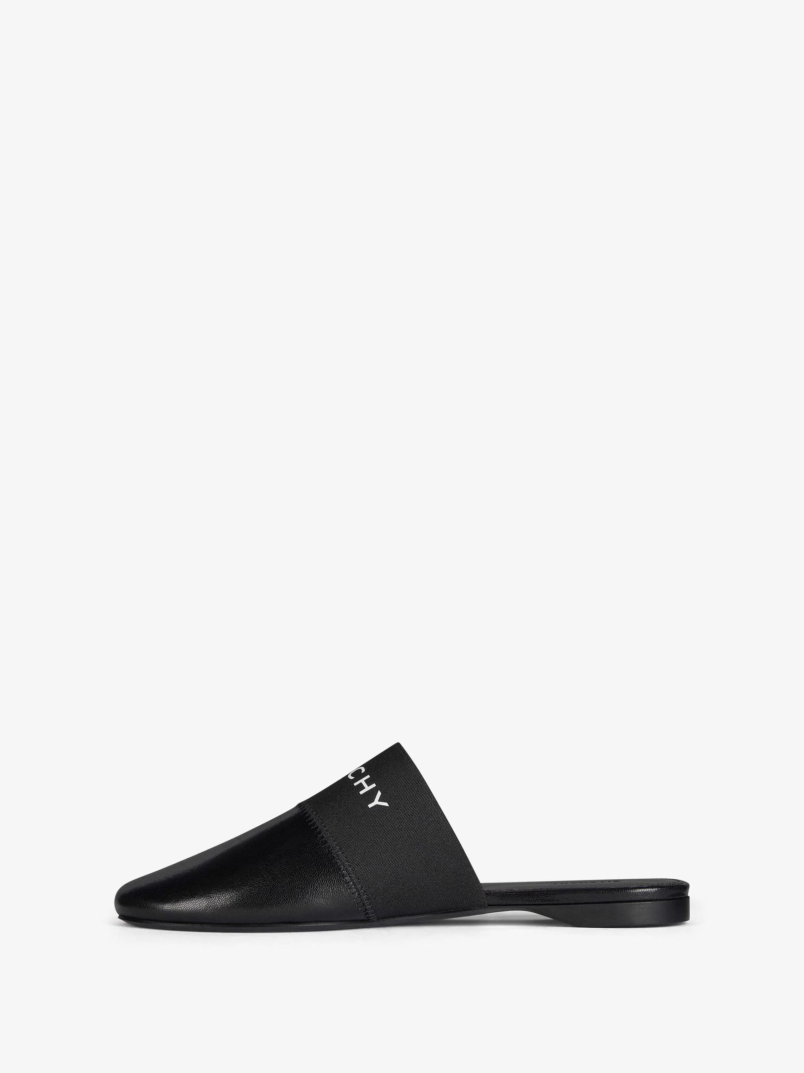 Givenchy Claquettes Et Sandales>Mules Plates Bedford En Cuir Noir