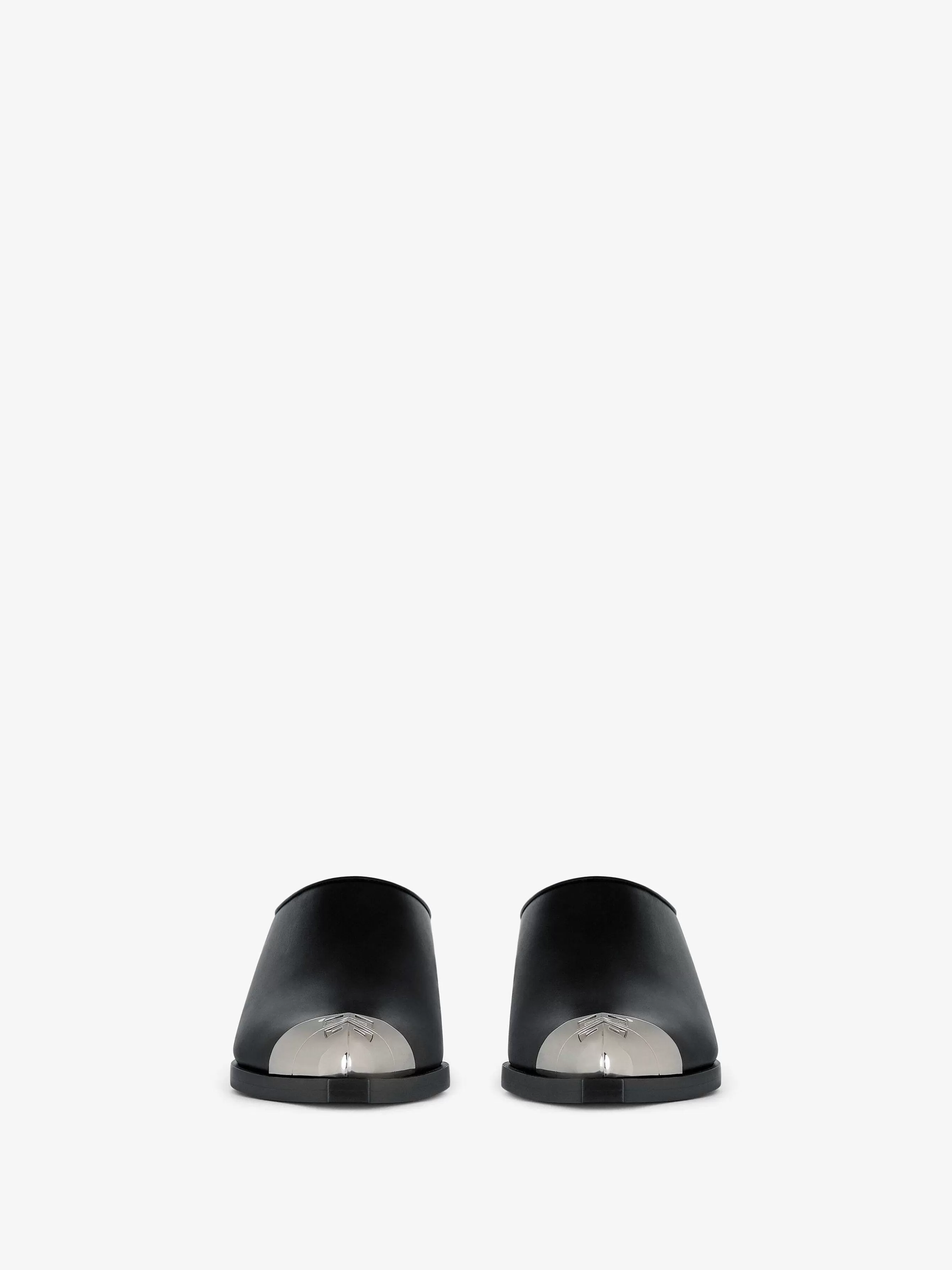 Givenchy Claquettes Et Sandales>Mules Western En Cuir Noir