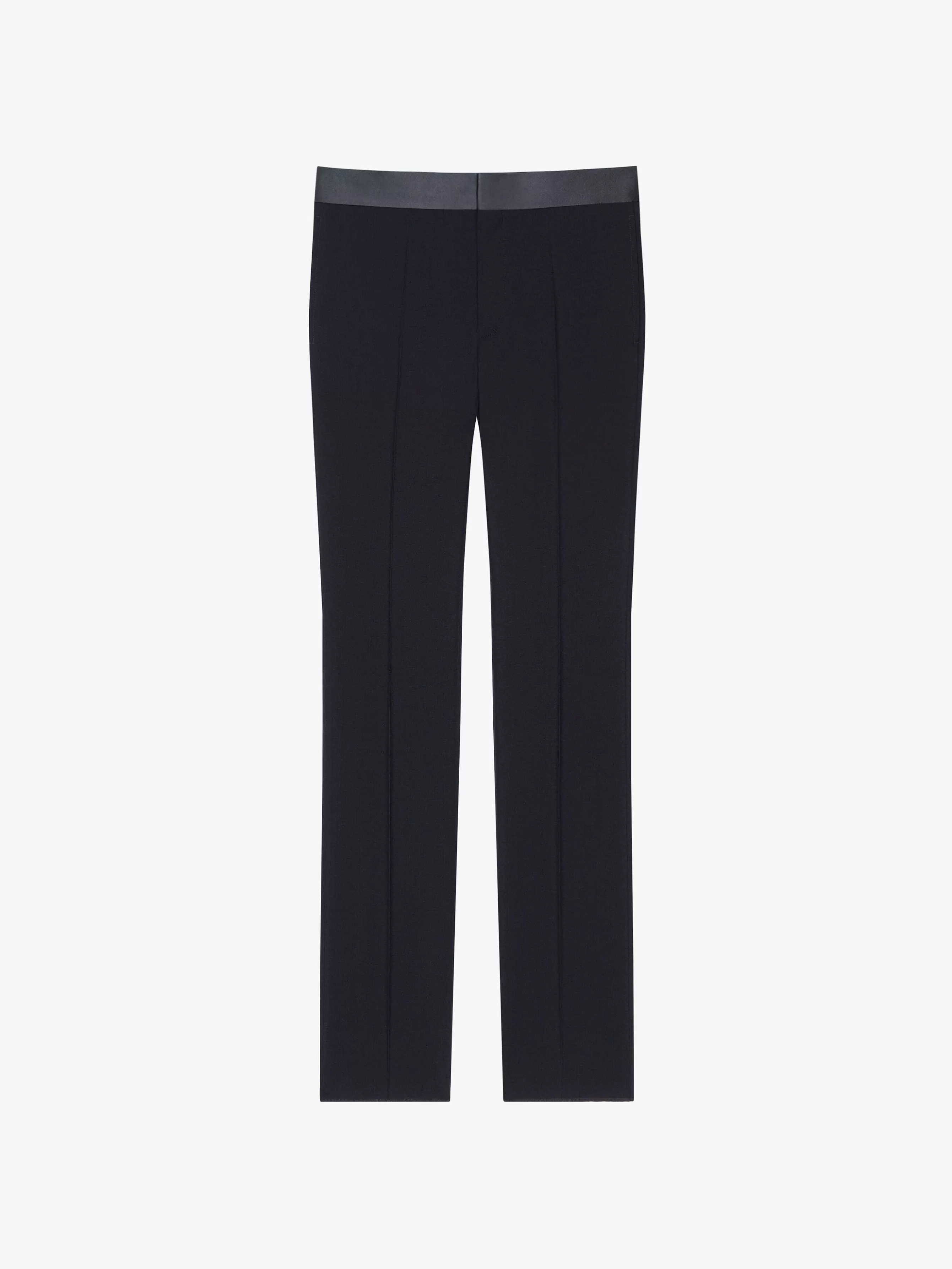 Givenchy Pantalon>Pantalon Ajuste Coupe Slim En Laine Et Mohair Nuit Bleue