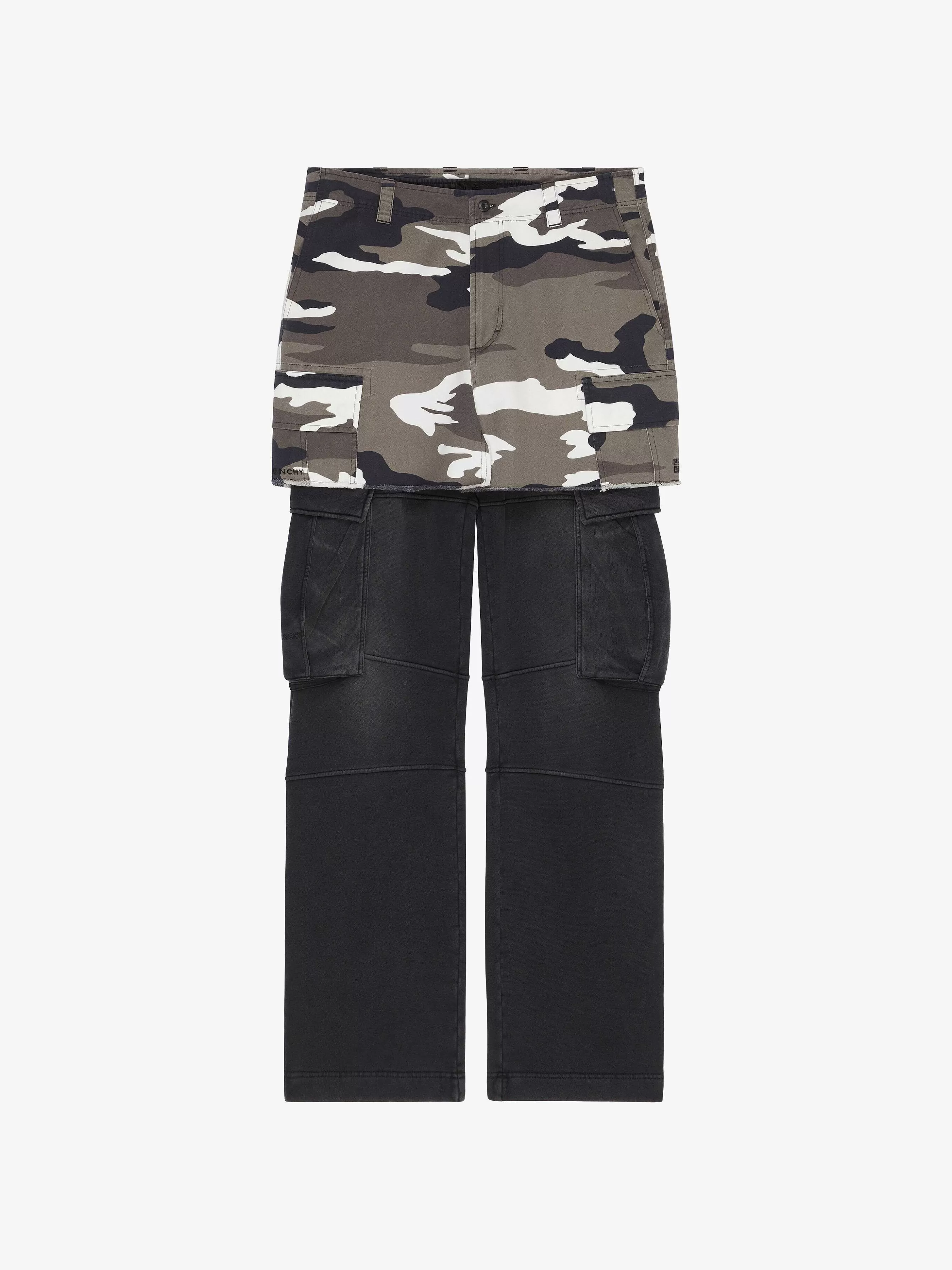 Givenchy Pantalon>Pantalon Cargo Avec Jupe Camouflage En Jersey Multicolore