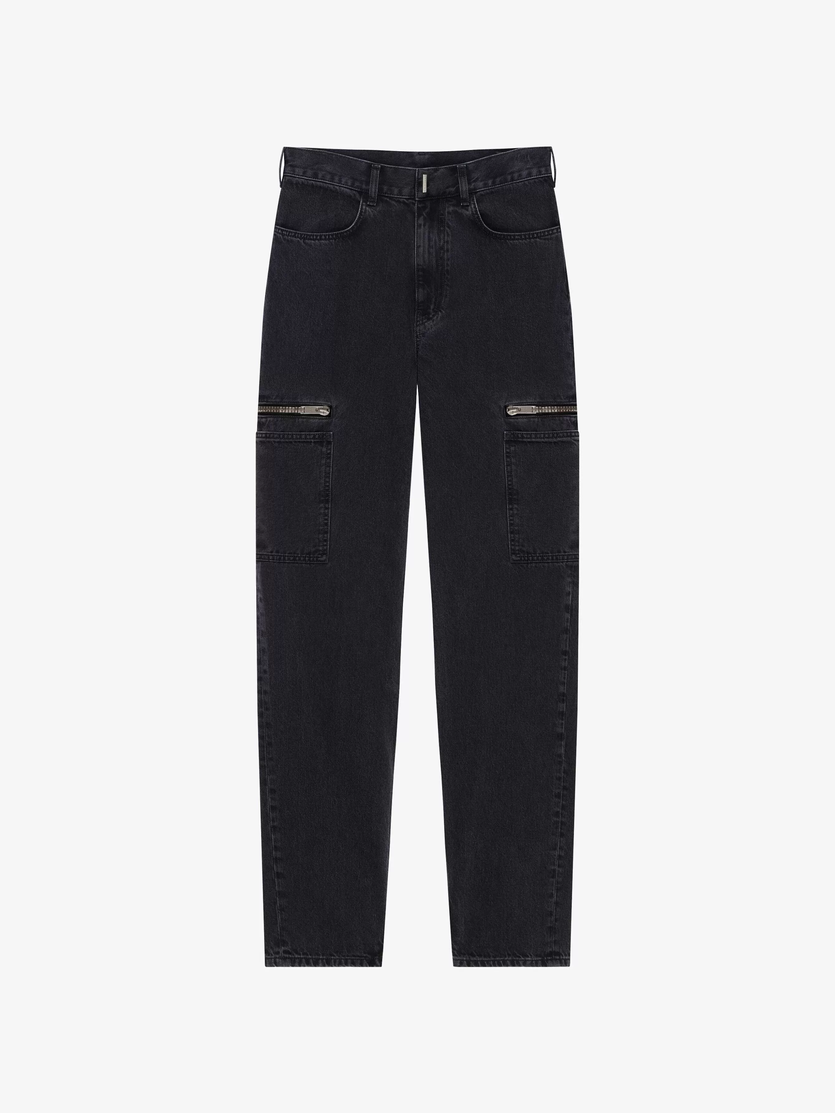 Givenchy Pantalon>Pantalon Cargo En Denim Noir