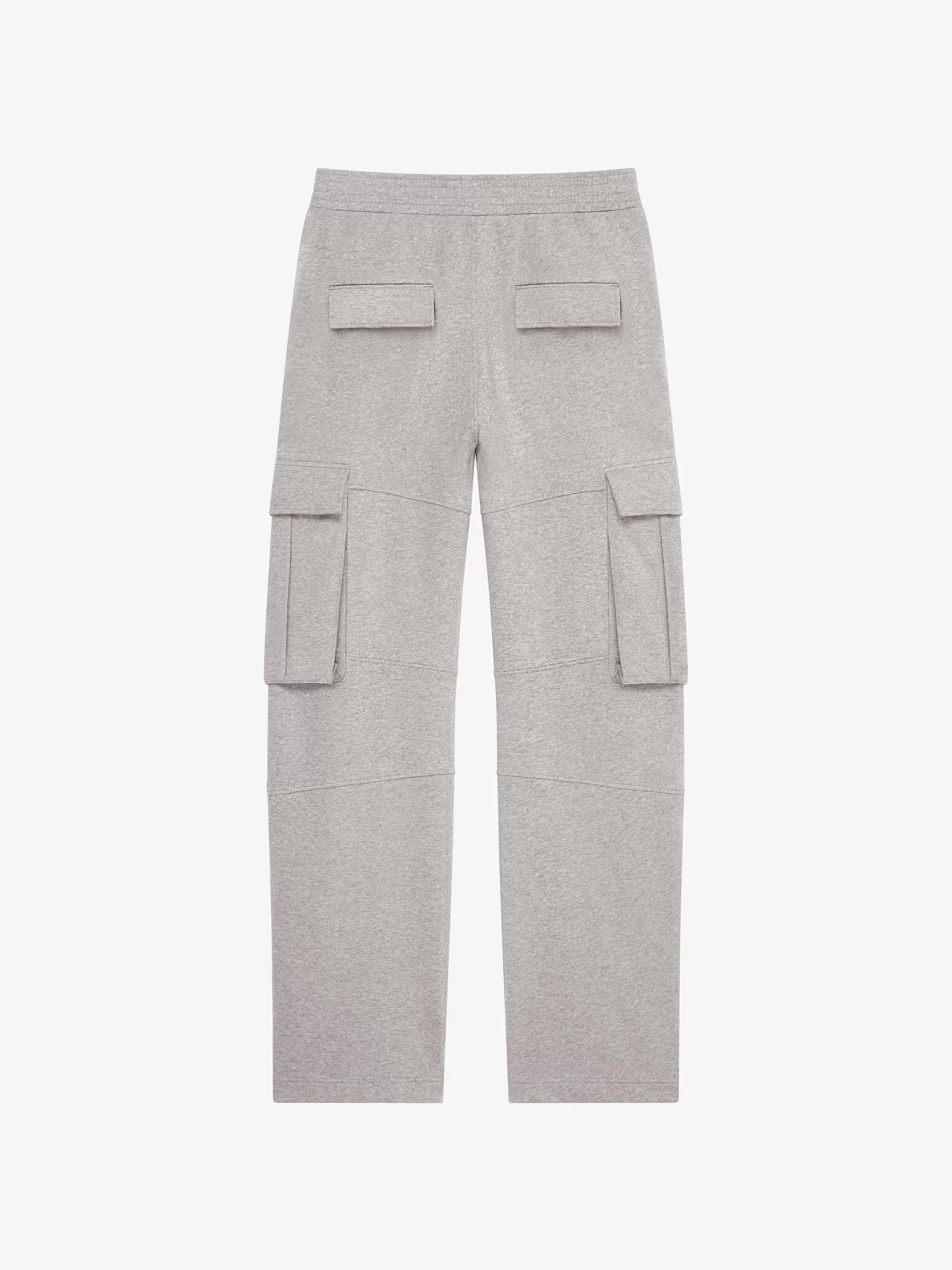 Givenchy Pantalon>Pantalon Cargo En Jersey Gris Chine