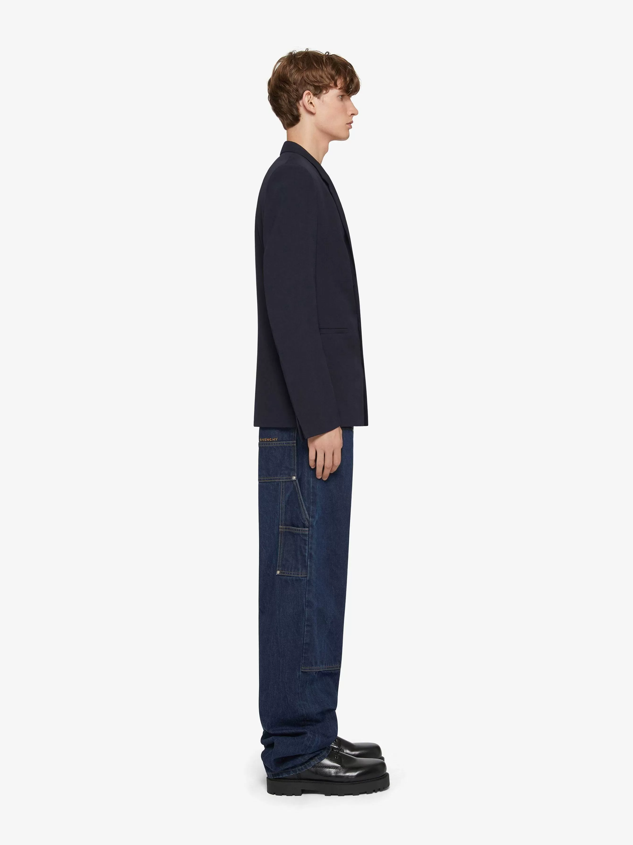 Givenchy Pantalon>Pantalon De Charpentier En Denim Bleu Indigo