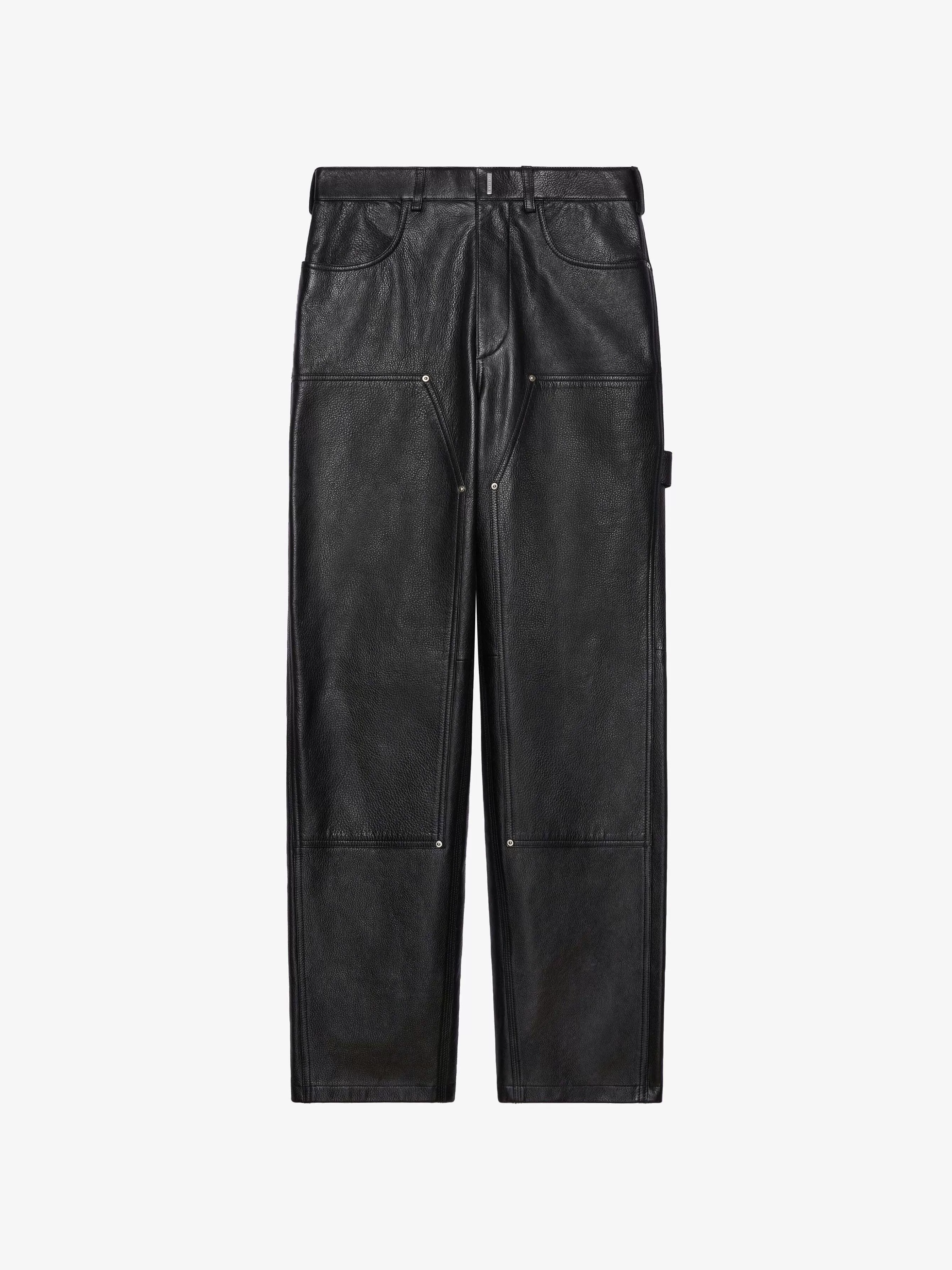 Givenchy Pantalon>Pantalon De Menuisier En Cuir Noir