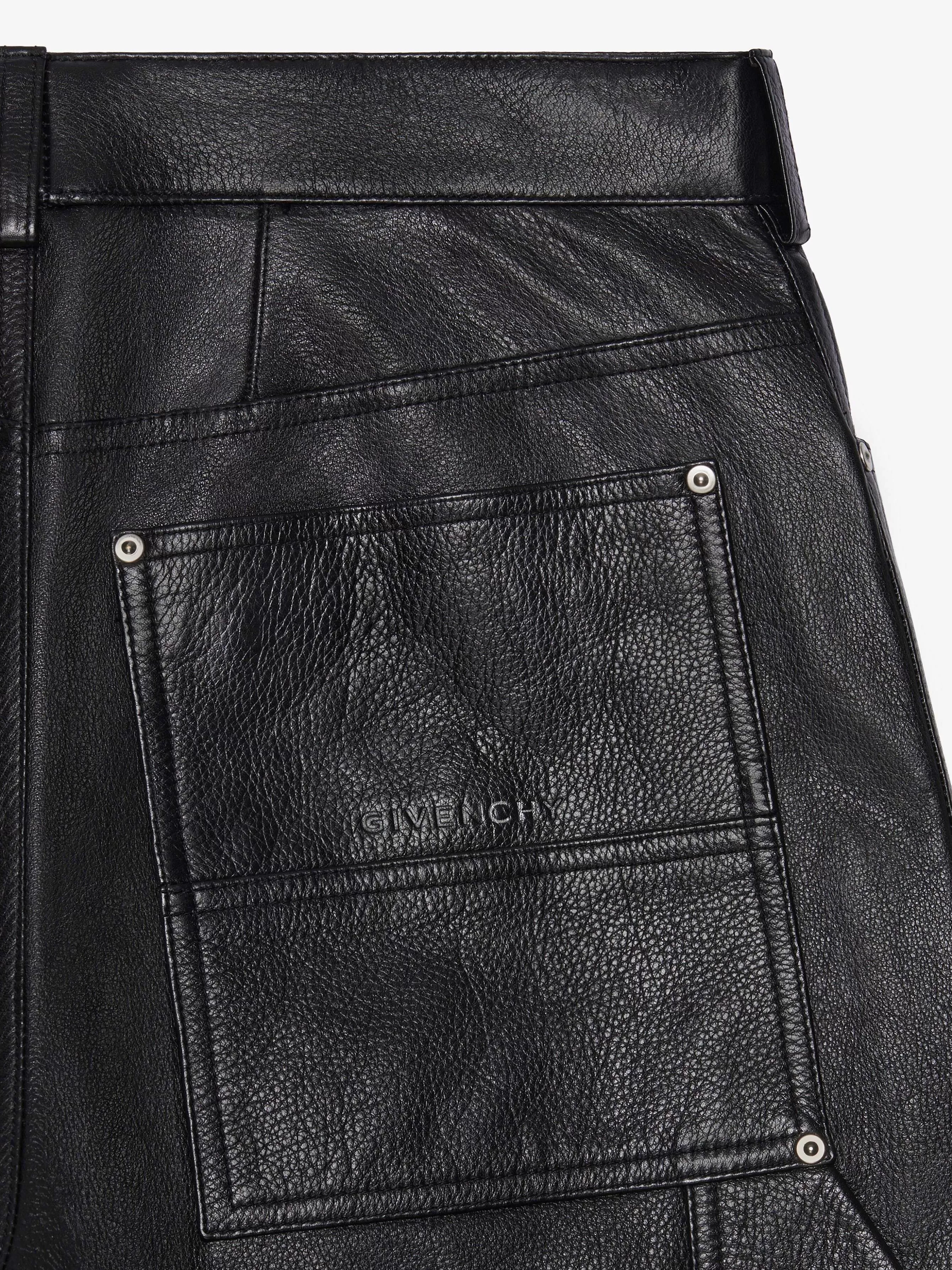 Givenchy Pantalon>Pantalon De Menuisier En Cuir Noir