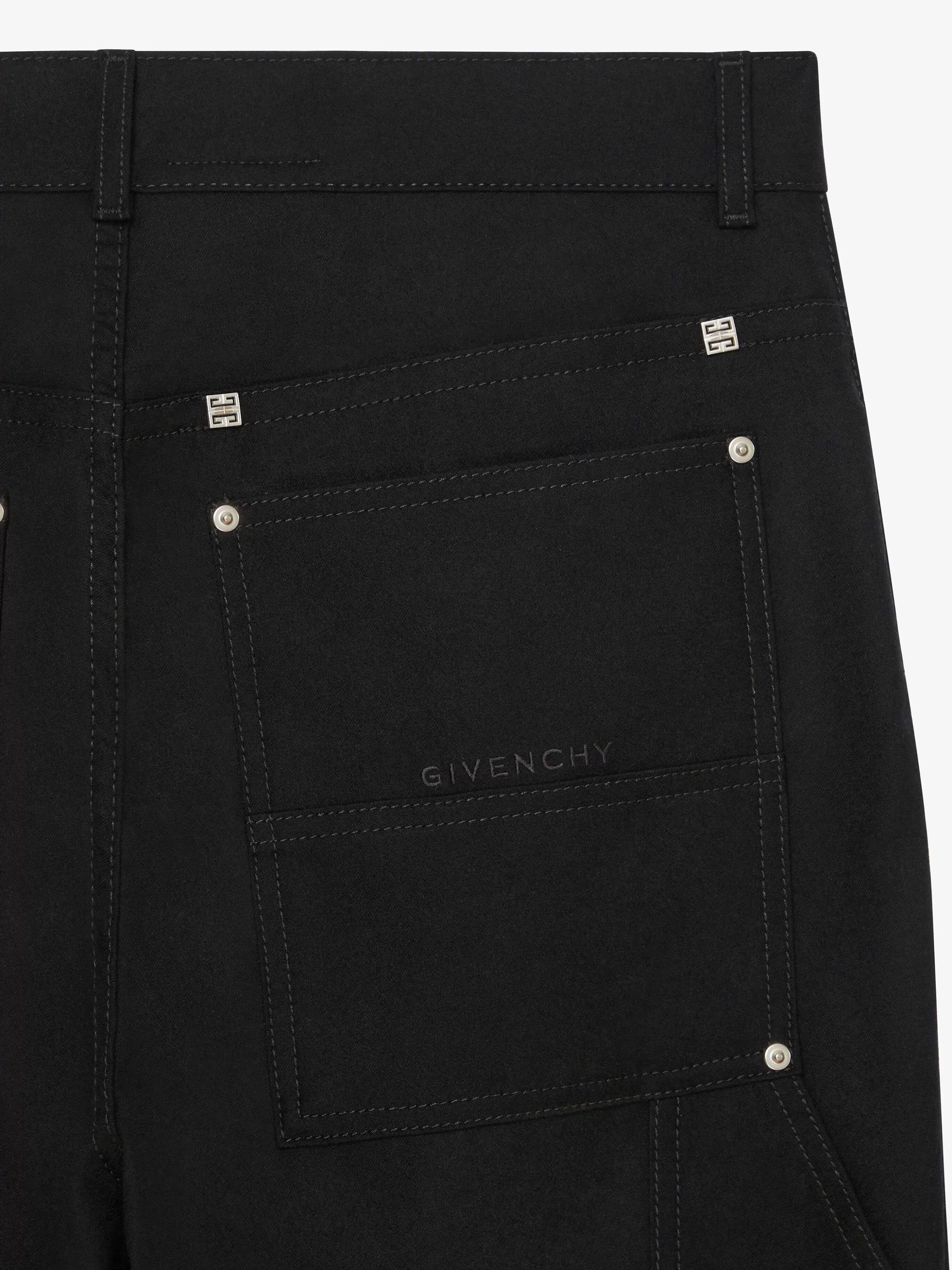 Givenchy Pantalon>Pantalon De Menuisier En Flanelle De Laine Noir