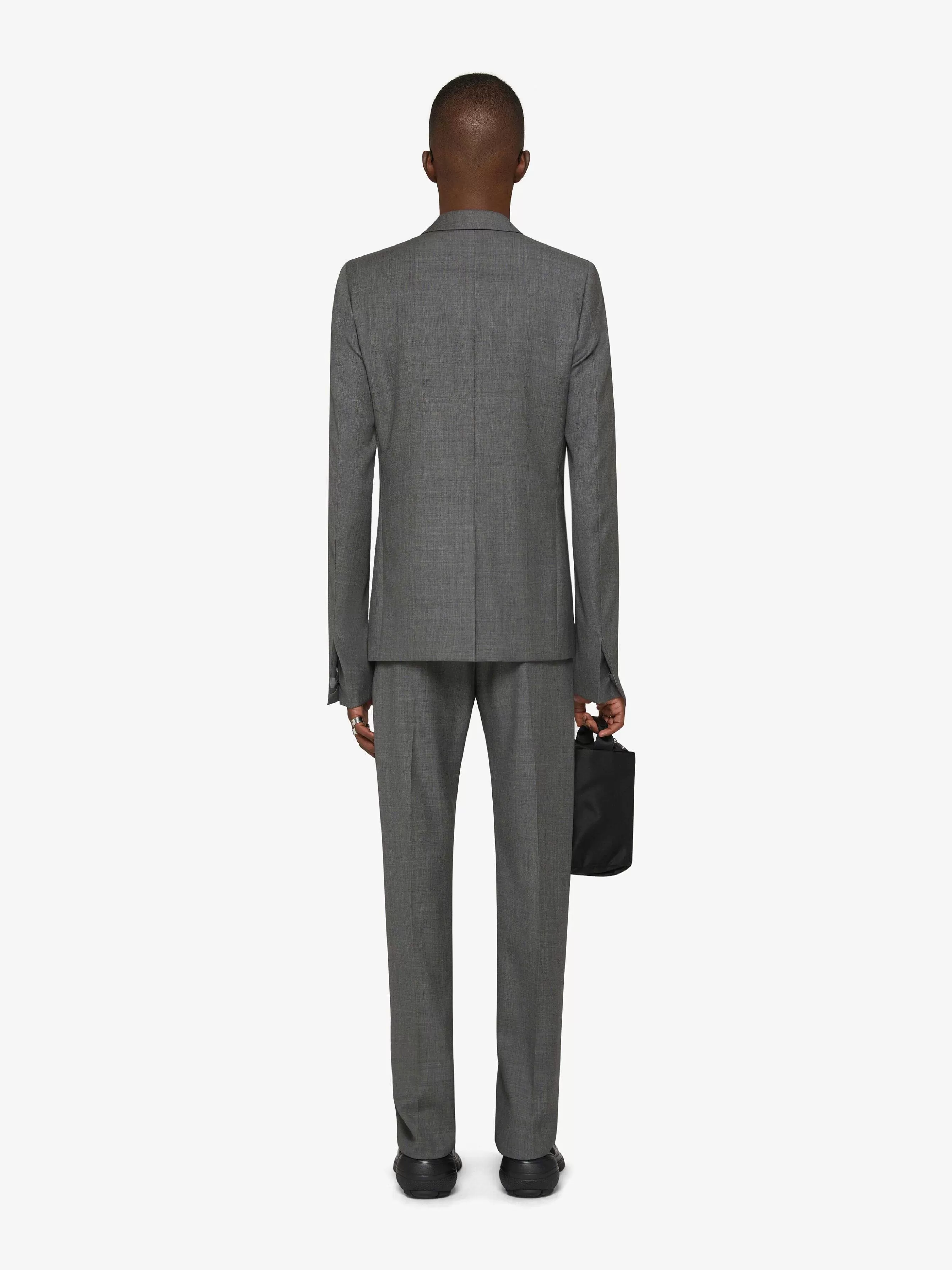 Givenchy Pantalon>Pantalon De Tailleur En Laine Gris Moyen