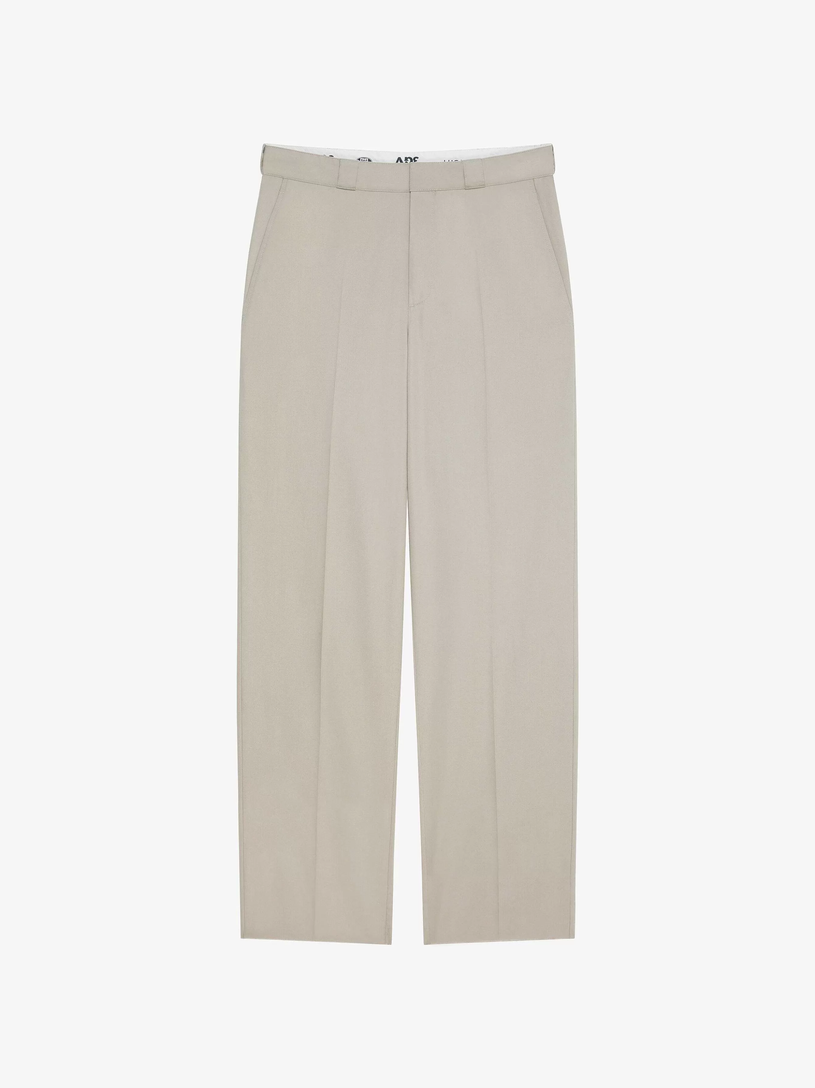 Givenchy Pantalon>Pantalon Decontracte En Coton Gris Pierre