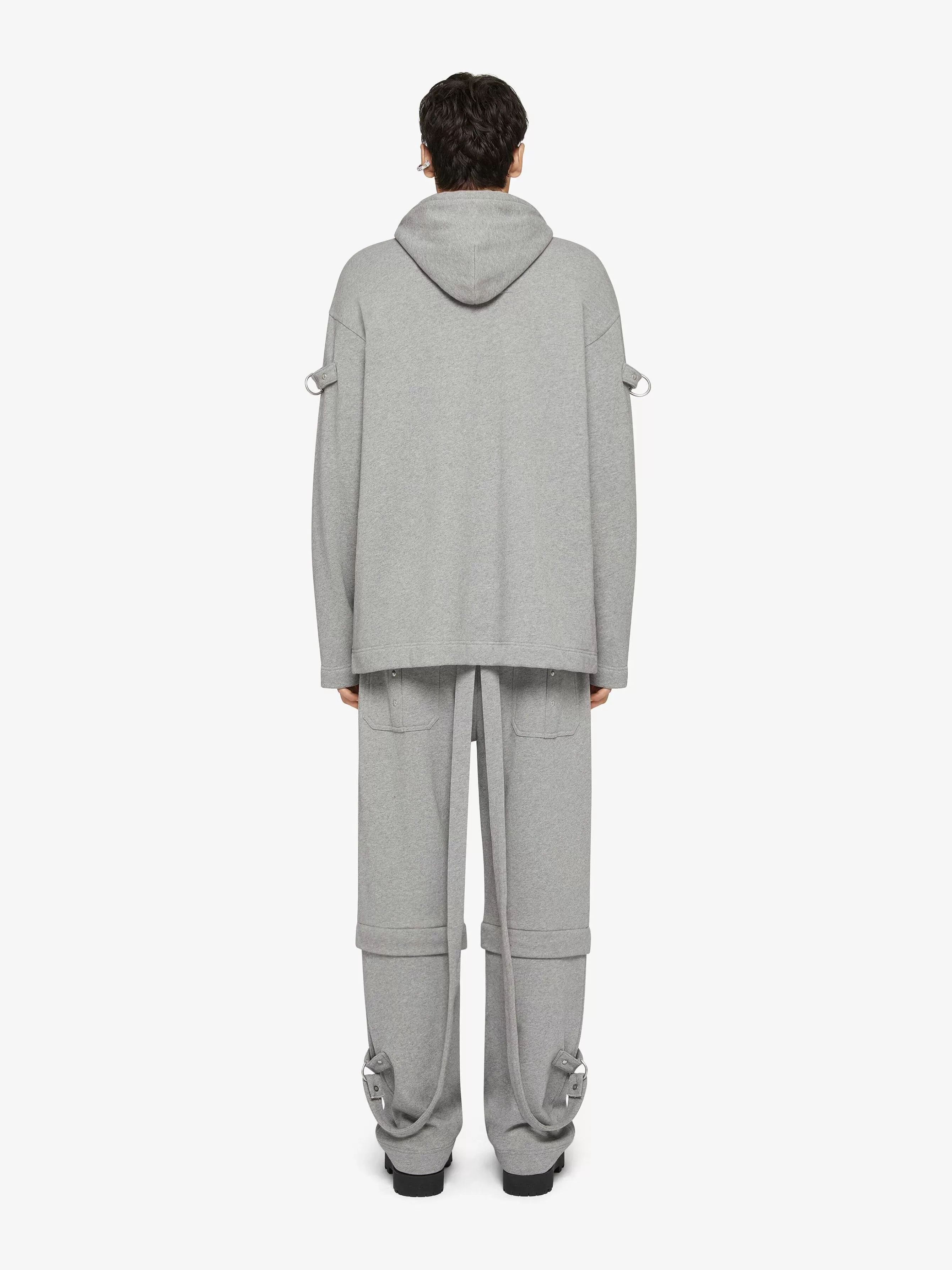 Givenchy Pantalon>Pantalon Detachable Deux En Un En Jersey Avec Bretelles Melange Gris Clair