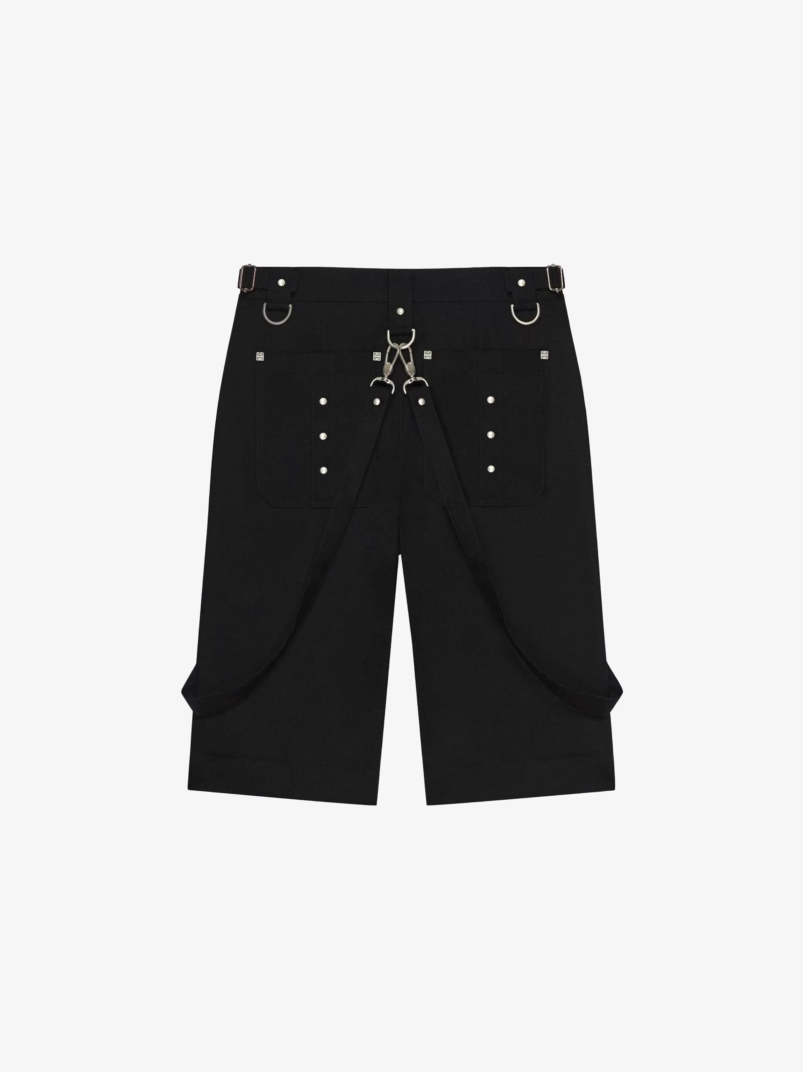 Givenchy Pantalon>Pantalon Detachable Deux En Un En Laine Avec Bretelles Noir