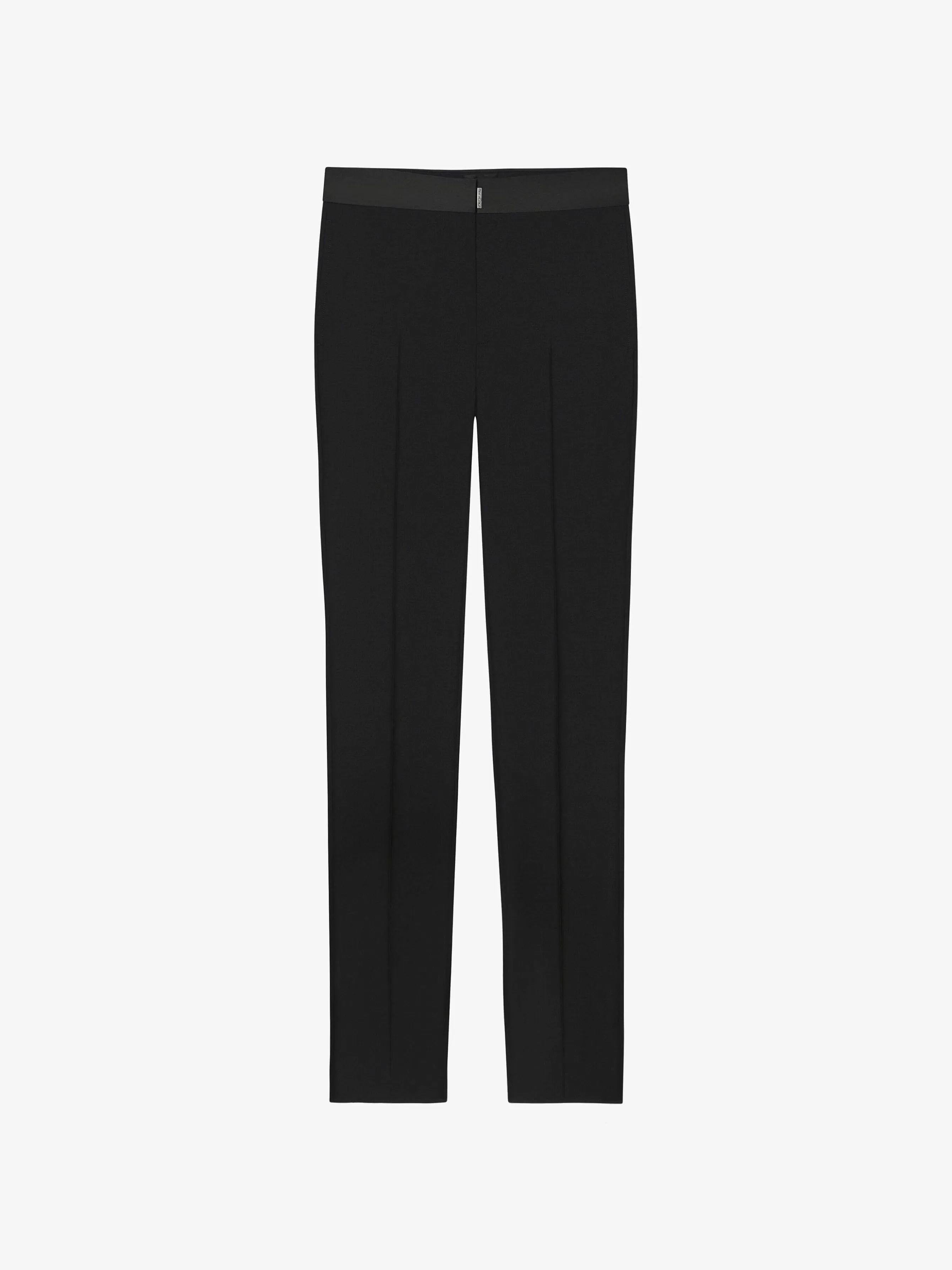 Givenchy Pantalon>Pantalon En Laine Et Mohair Avec Ceinture En Satin Noir