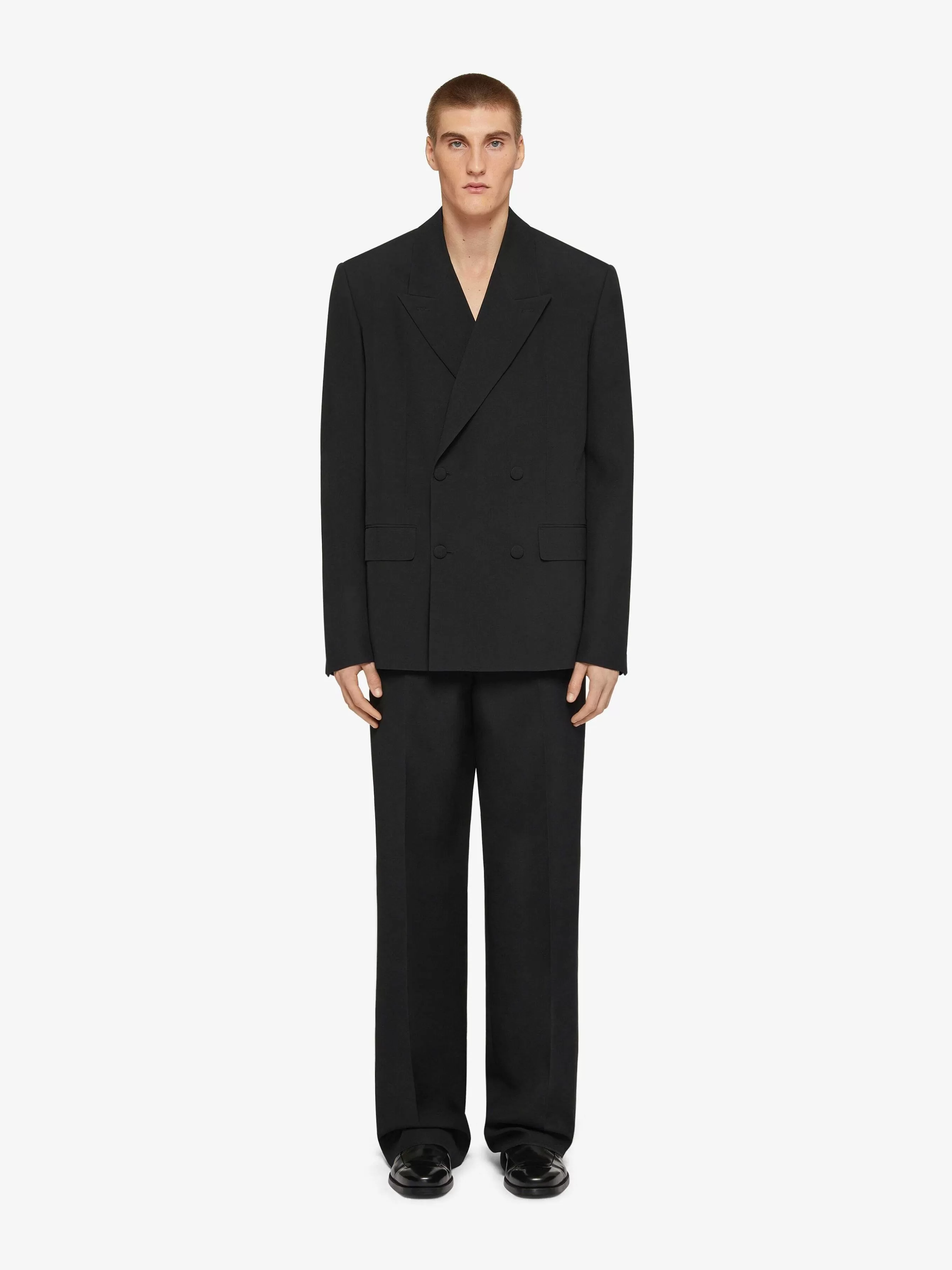 Givenchy Pantalon>Pantalon Extra Large En Laine Noir