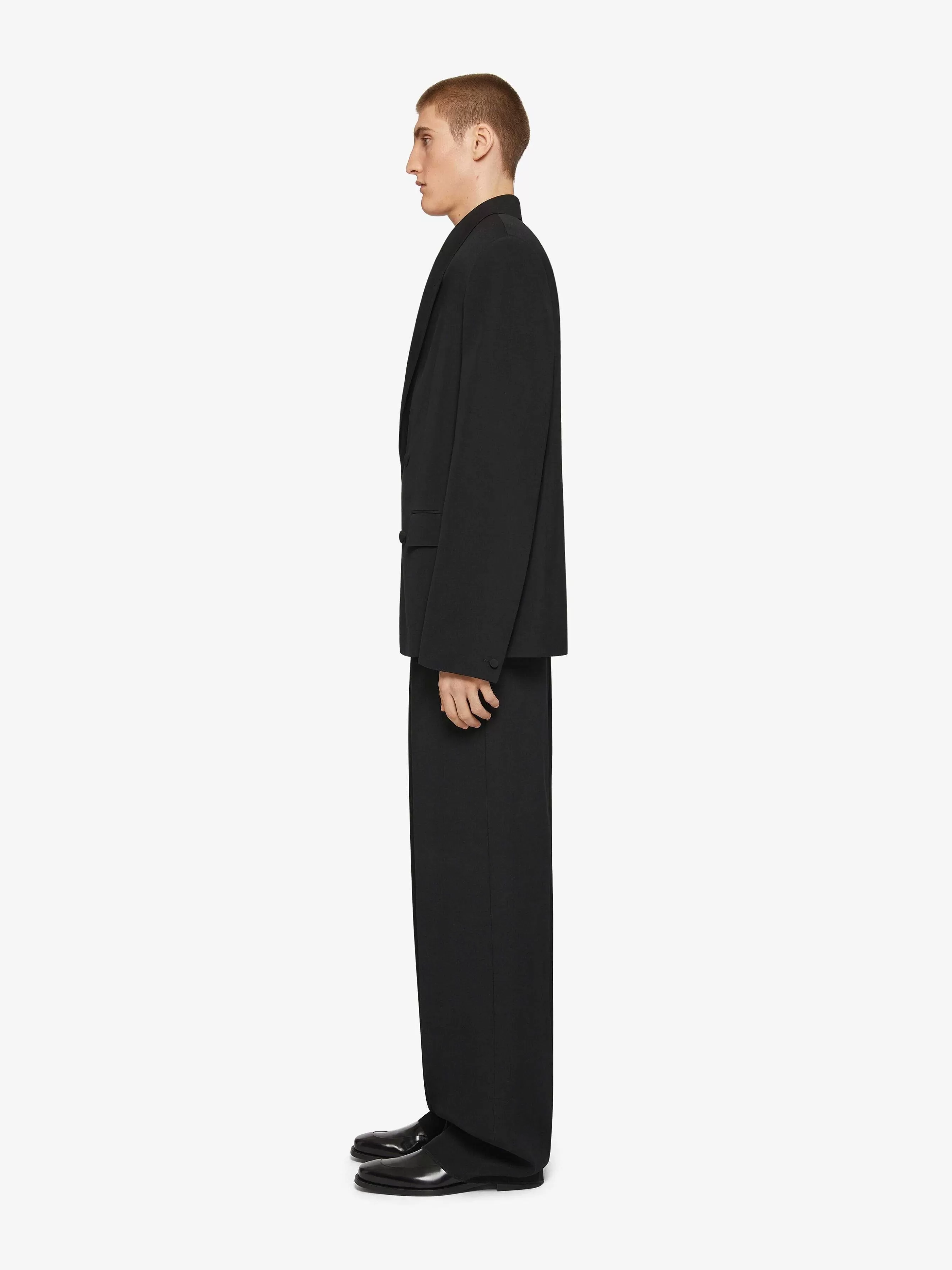 Givenchy Pantalon>Pantalon Extra Large En Laine Noir