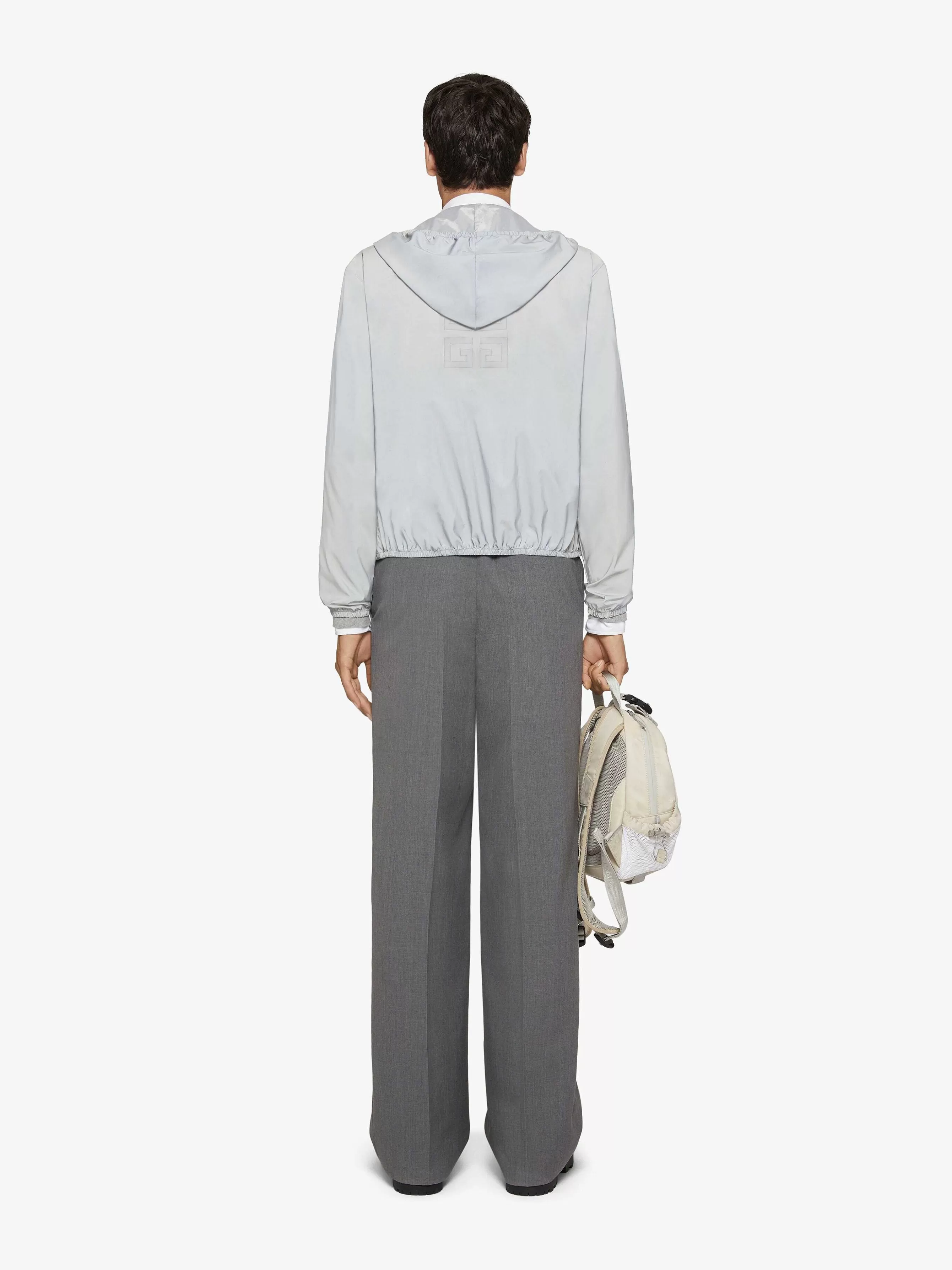 Givenchy Pantalon>Pantalon Extra Large En Laine Gris Moyen