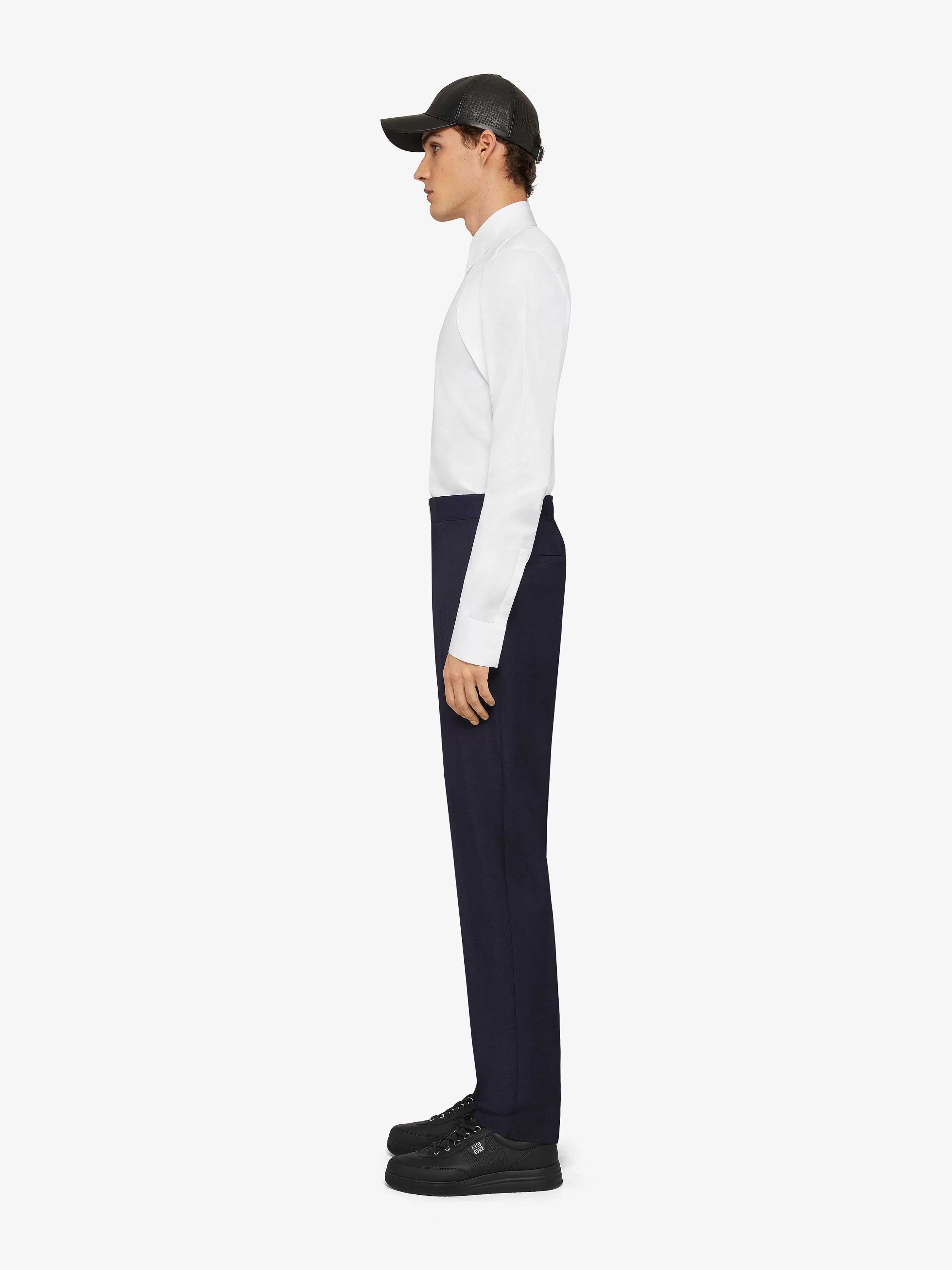 Givenchy Pantalon>Pantalon Slim Fit En Laine Technique Marine