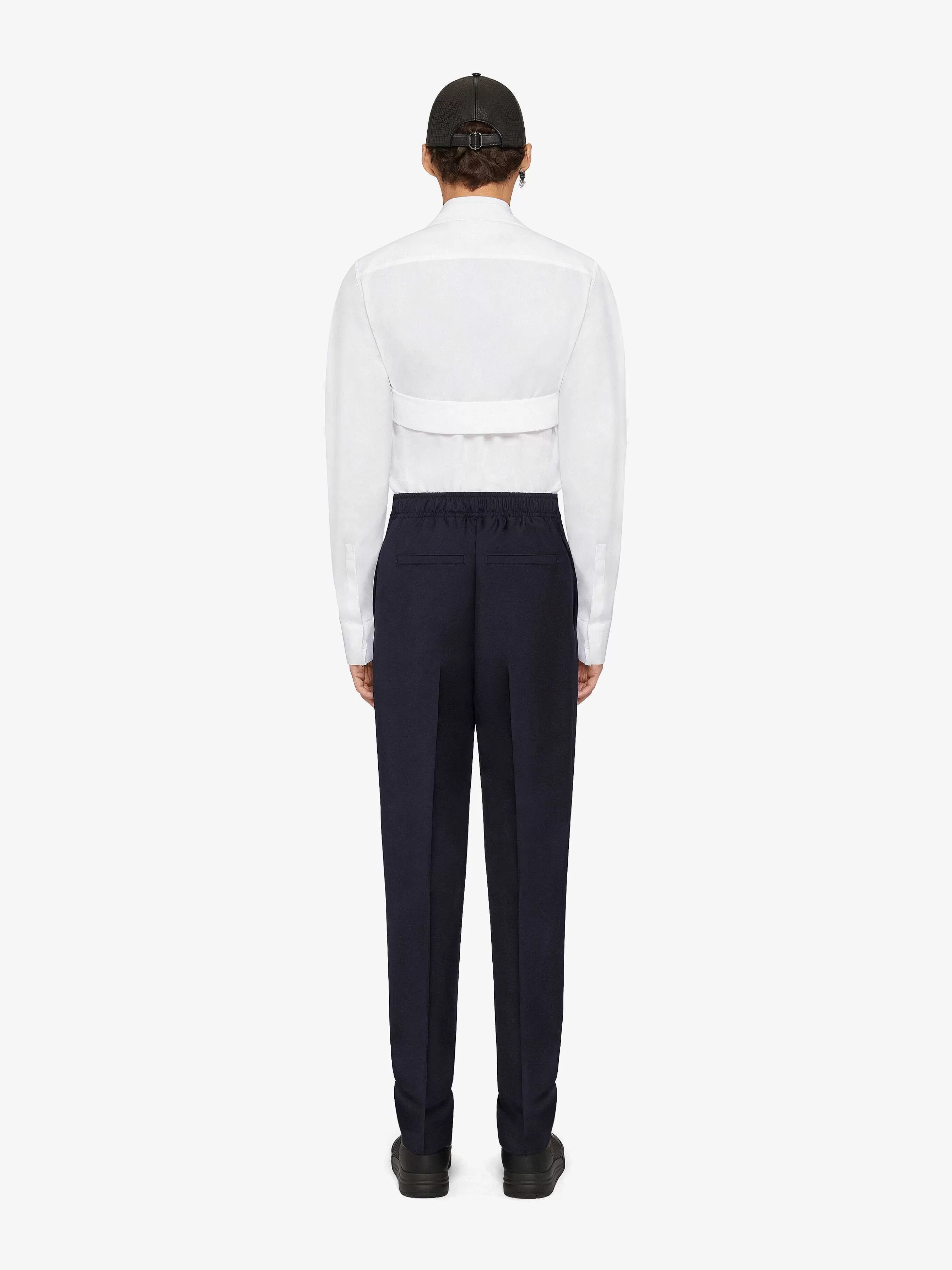 Givenchy Pantalon>Pantalon Slim Fit En Laine Technique Marine