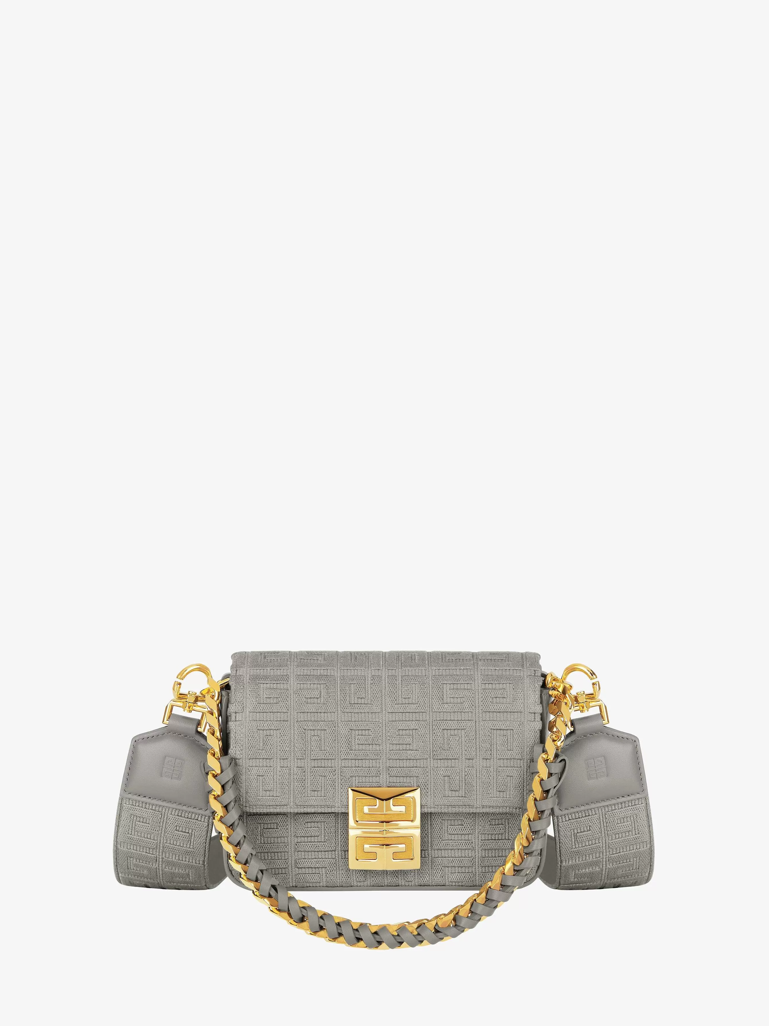 Givenchy 4G>Petit Sac 4G En Broderie 4G Avec Chaine Gris Pierre