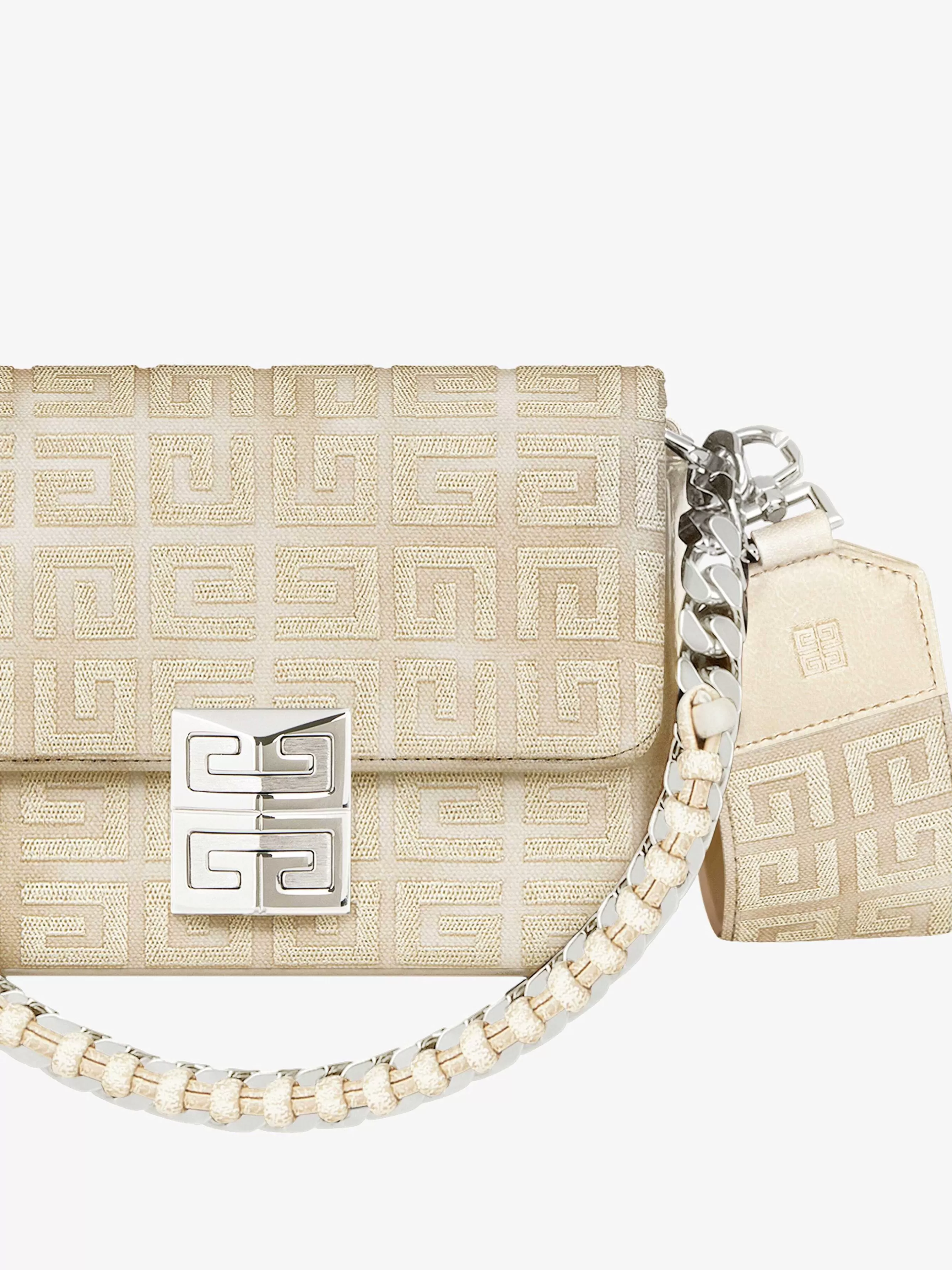 Givenchy 4G>Petit Sac 4G En Broderie Lurex Avec Chaine Or Poussiereux