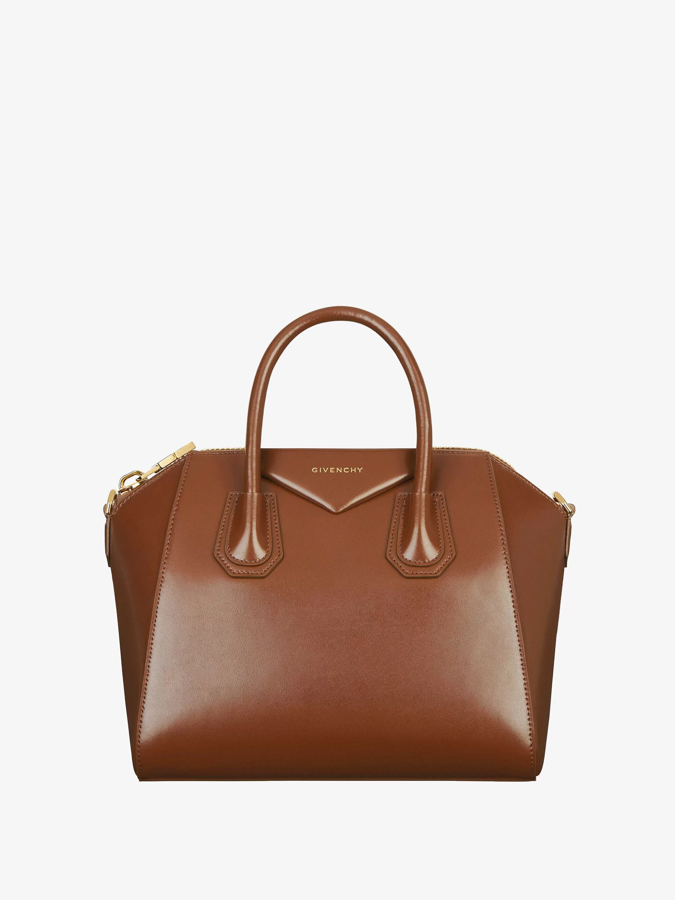 Givenchy Antigona>Petit Sac Antigona En Cuir Box Brun Noyer