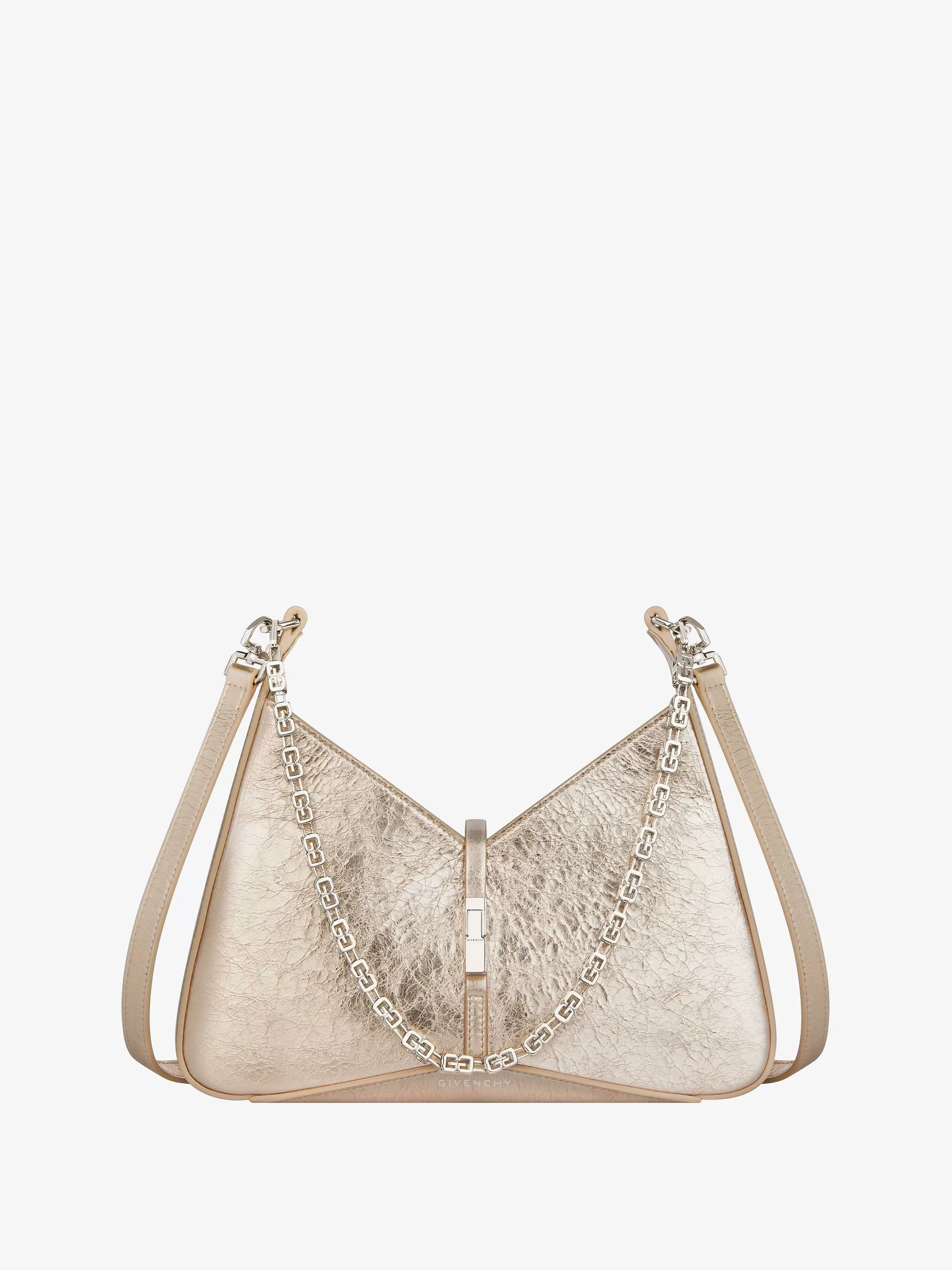 Givenchy Sacs Bandoulière>Petit Sac Decoupe En Cuir Lame Avec Chaine Or Poussiereux