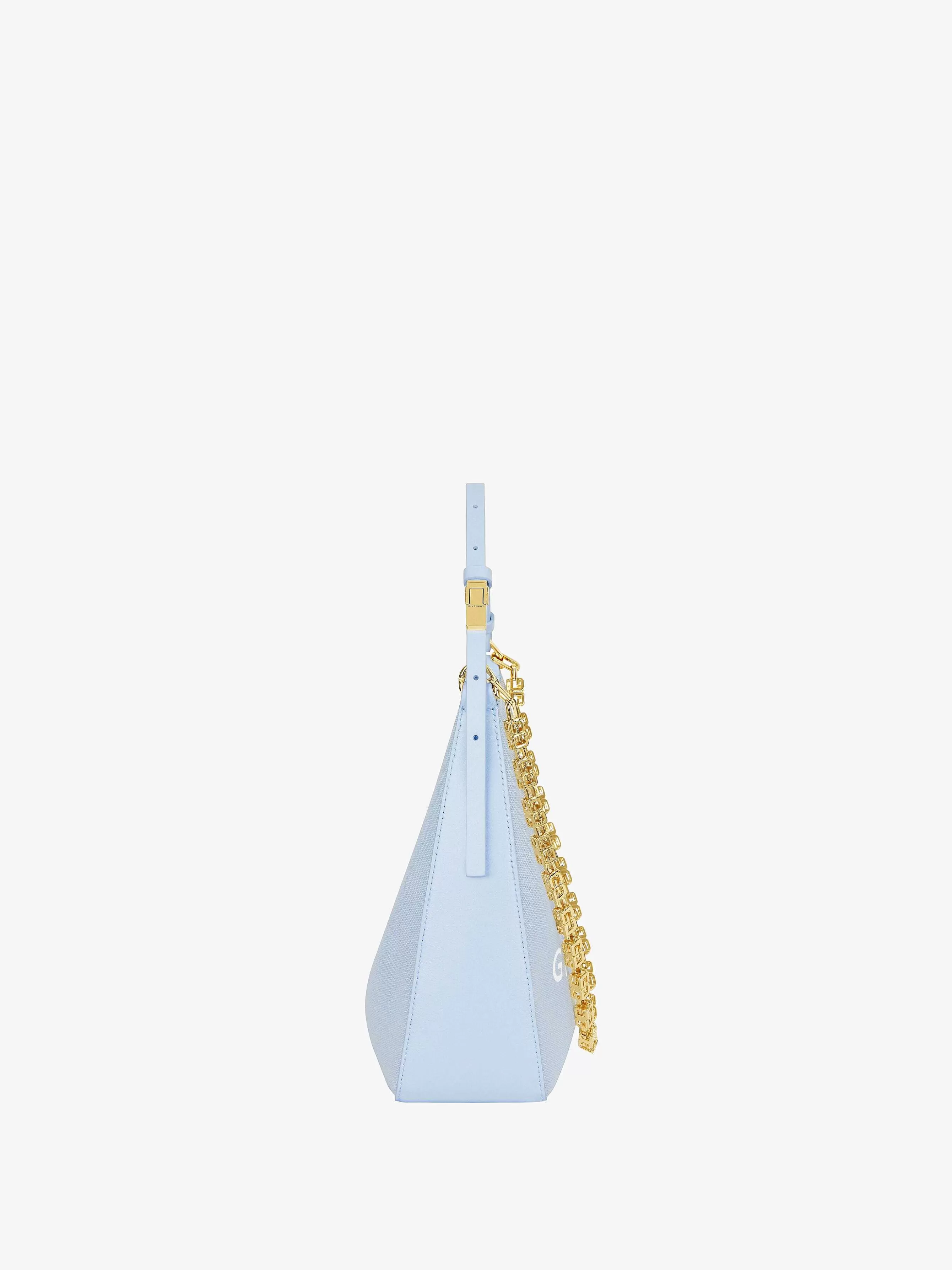 Givenchy Sacs Bandoulière>Petit Sac Moon Decoupe En Toile Avec Chaine Nuage Bleu