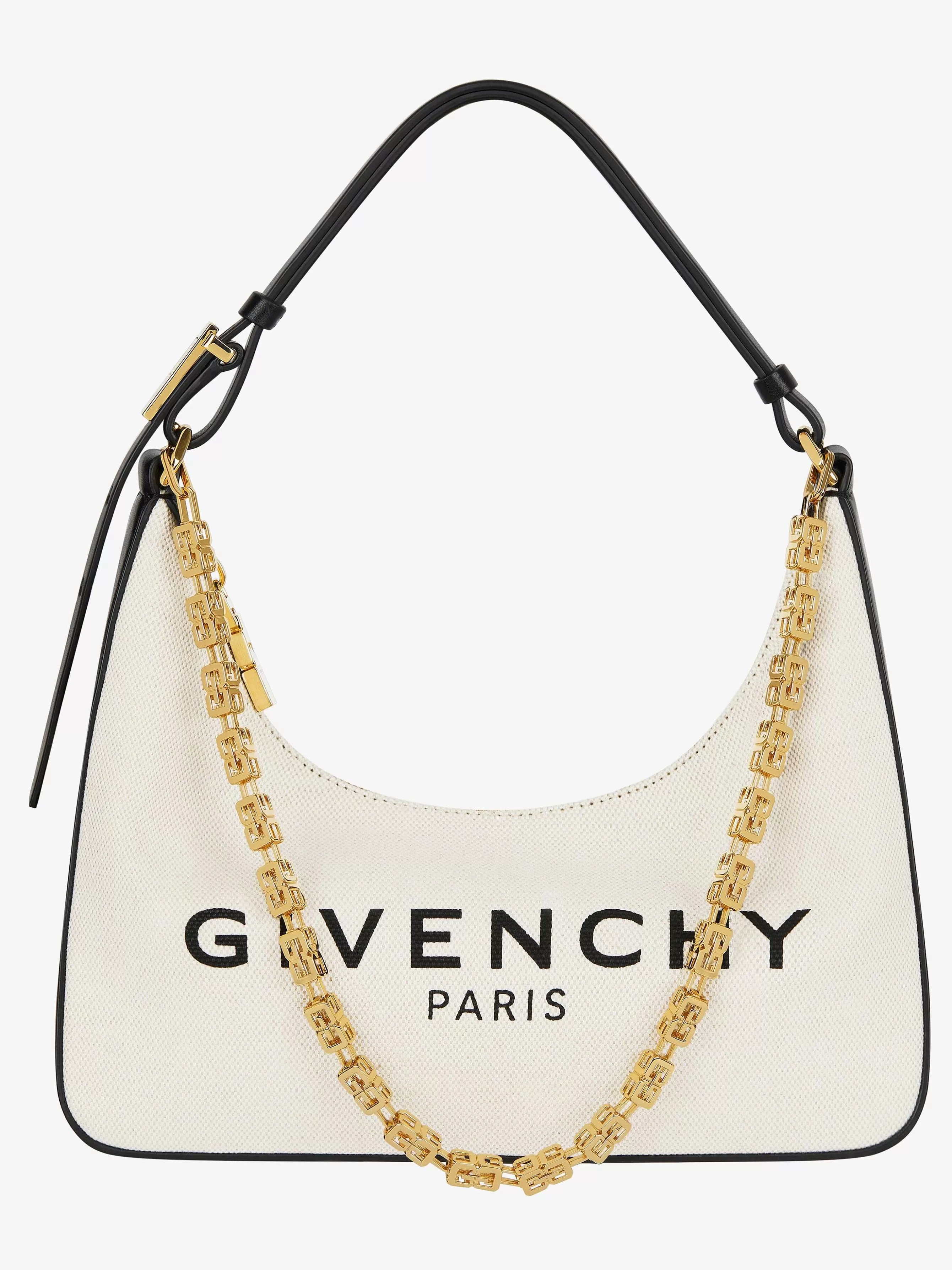 Givenchy Sacs Bandoulière>Petit Sac Moon Decoupe En Toile Avec Chaine Beige/Noir