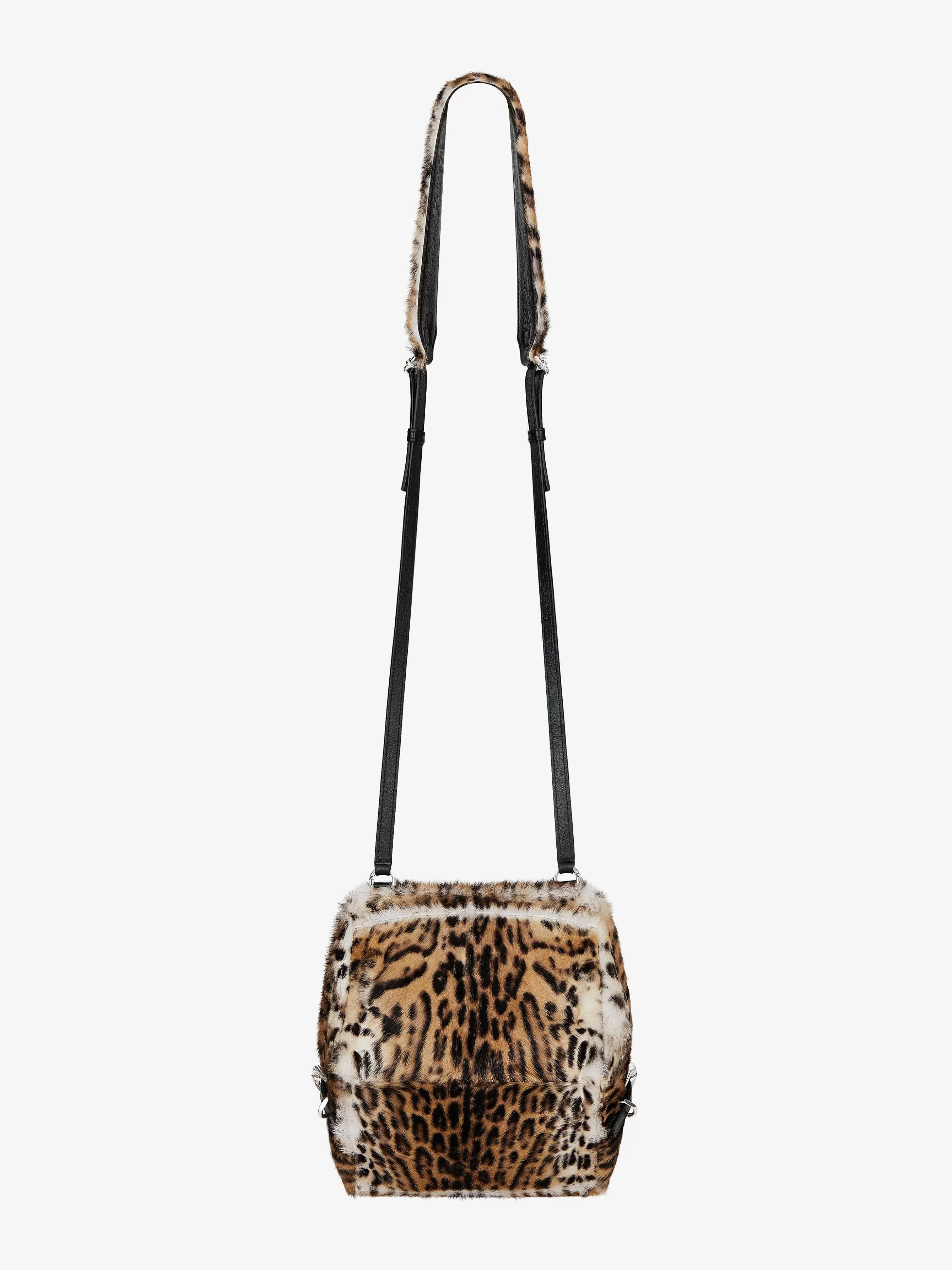 Givenchy Pandore>Petit Sac Pandora En Cuir Et Fausse Fourrure Noir/Naturel