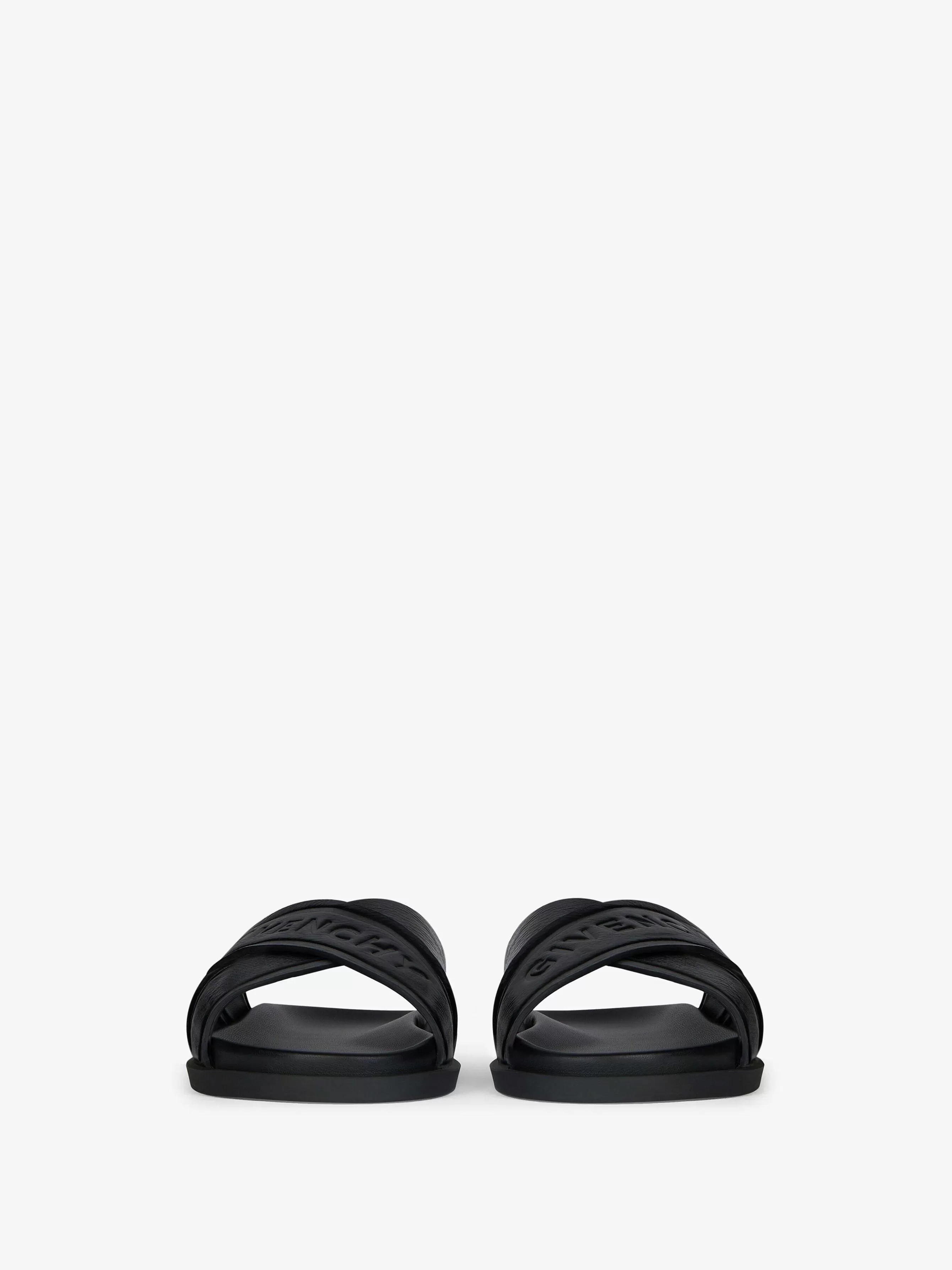 Givenchy Claquettes Et Sandales>Plage Sandales Plates A Brides Croisees En Cuir Noir