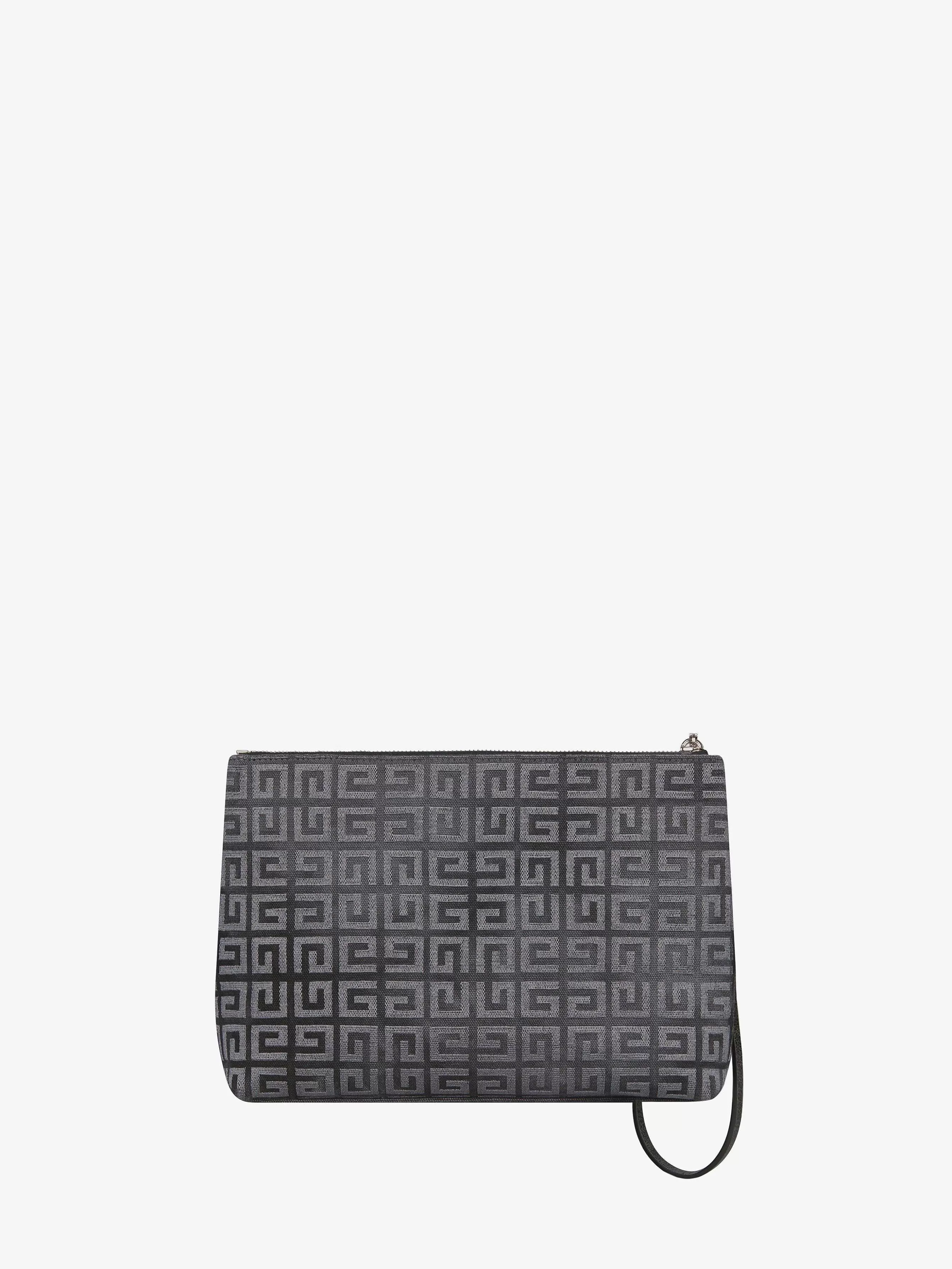 Givenchy Petite Maroquinerie>Pochette De Voyage En Broderie Lurex 4G Gris Fonce