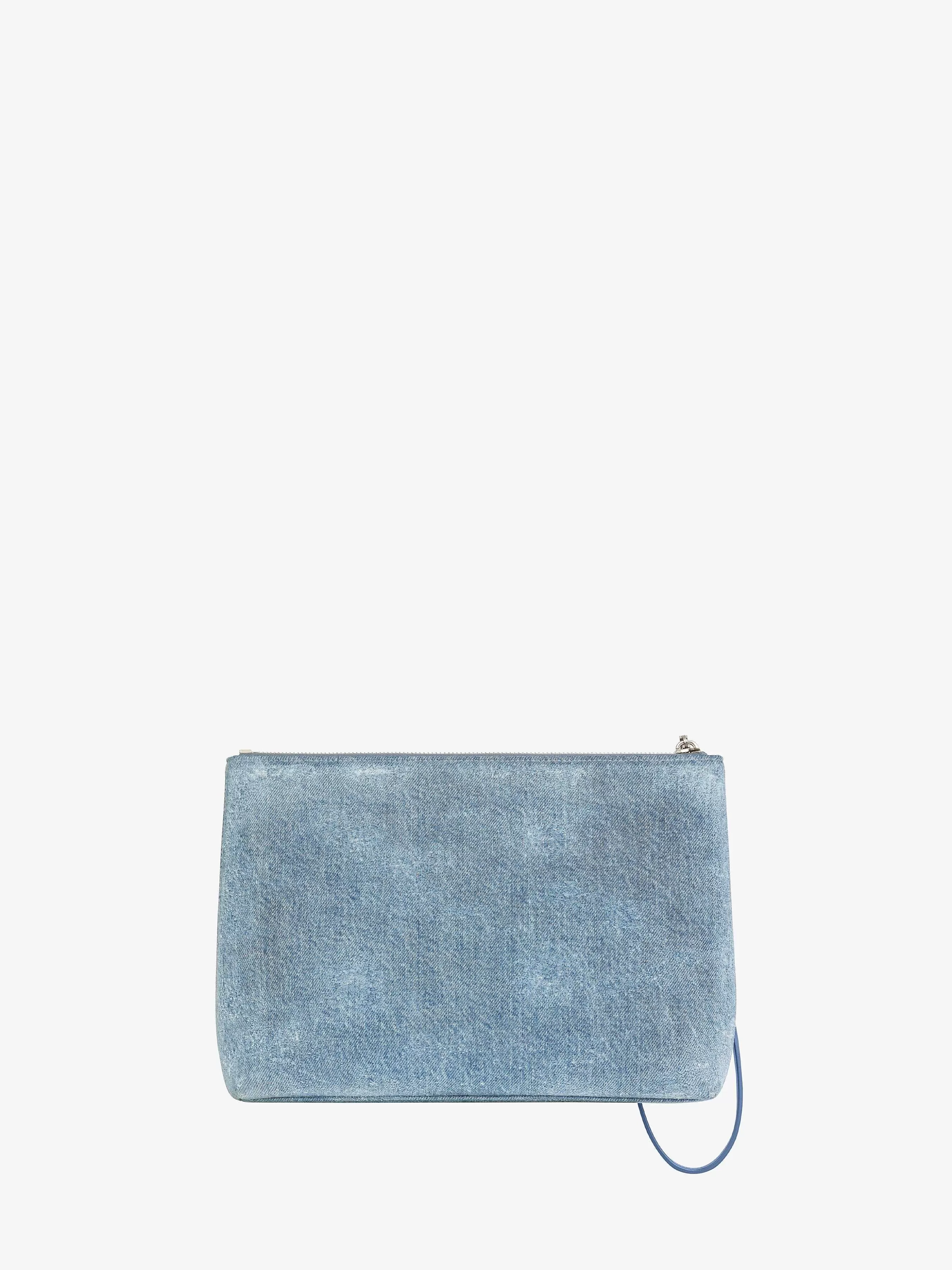 Givenchy Petite Maroquinerie>Pochette De Voyage En Denim Bleu Moyen