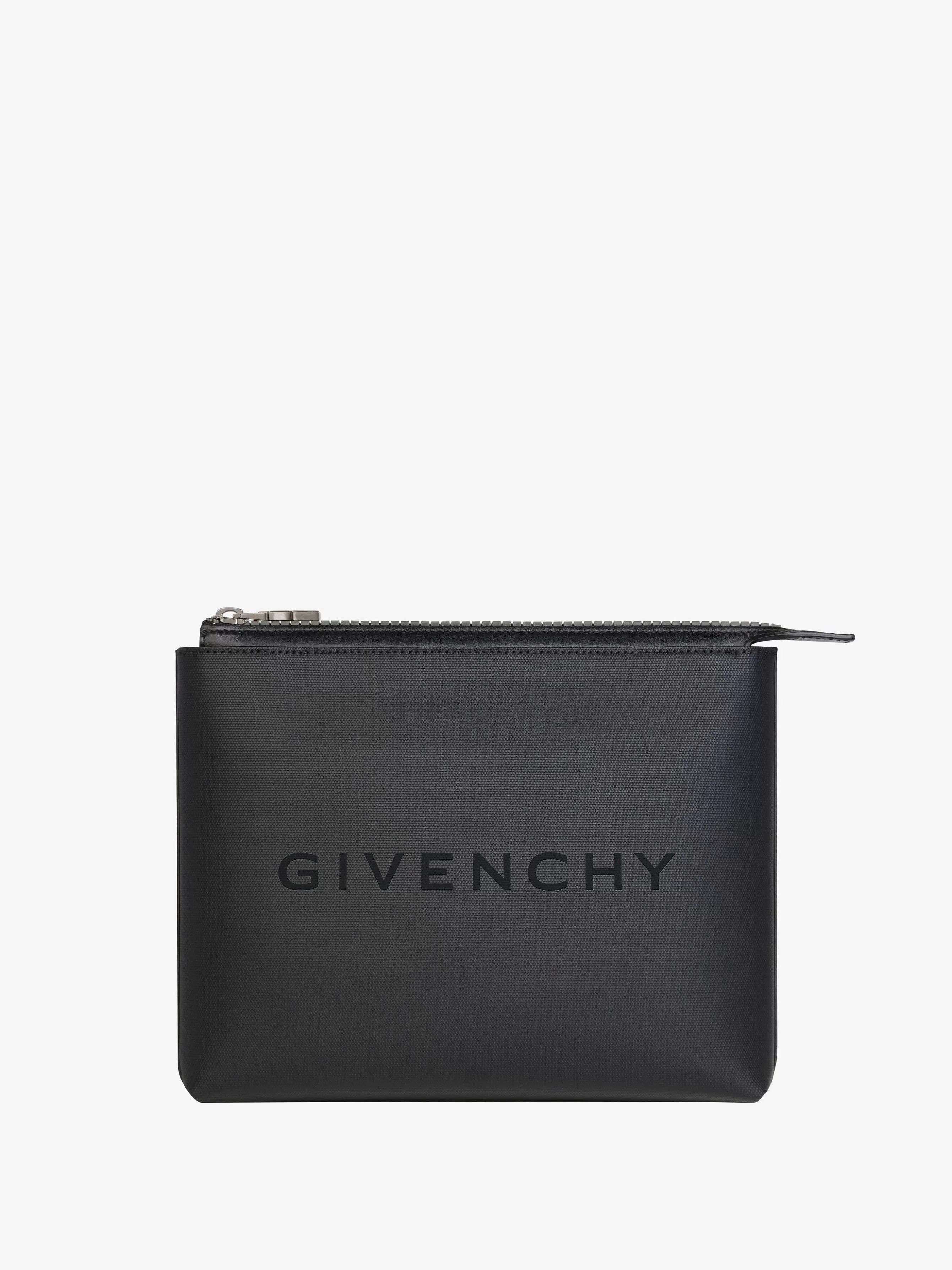 Givenchy Petite Maroquinerie>Pochette De Voyage En Toile Enduite Noir