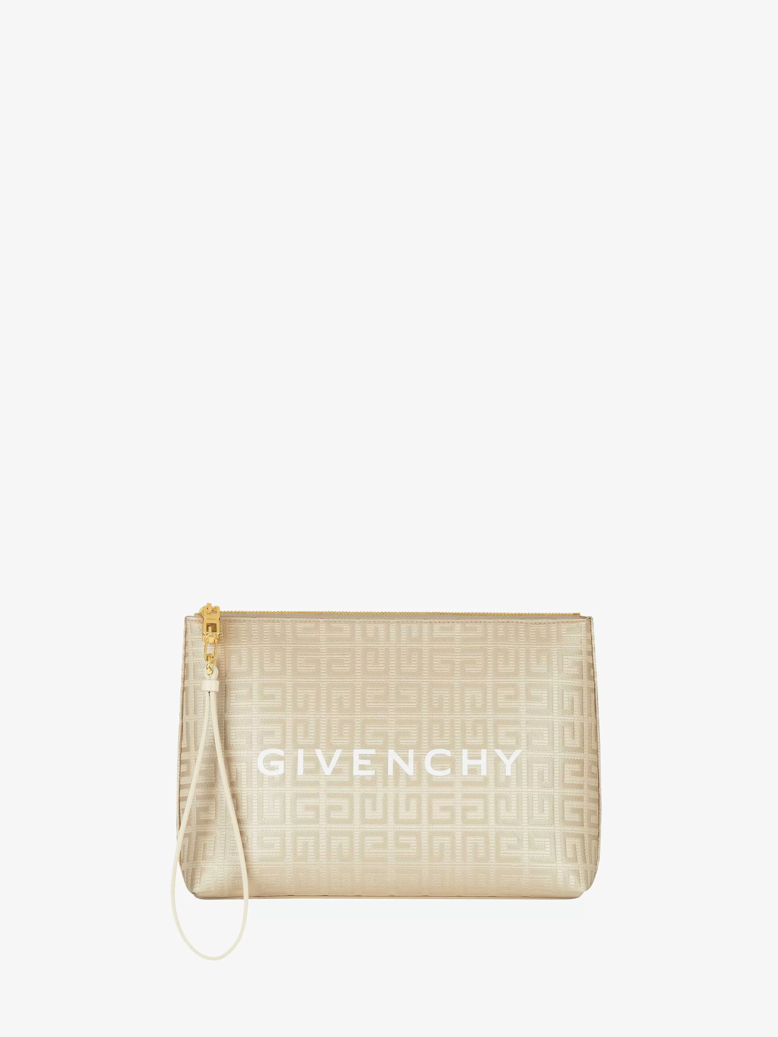 Givenchy Petite Maroquinerie>Pochette De Voyage En Toile Enduite 4G Beige Naturel