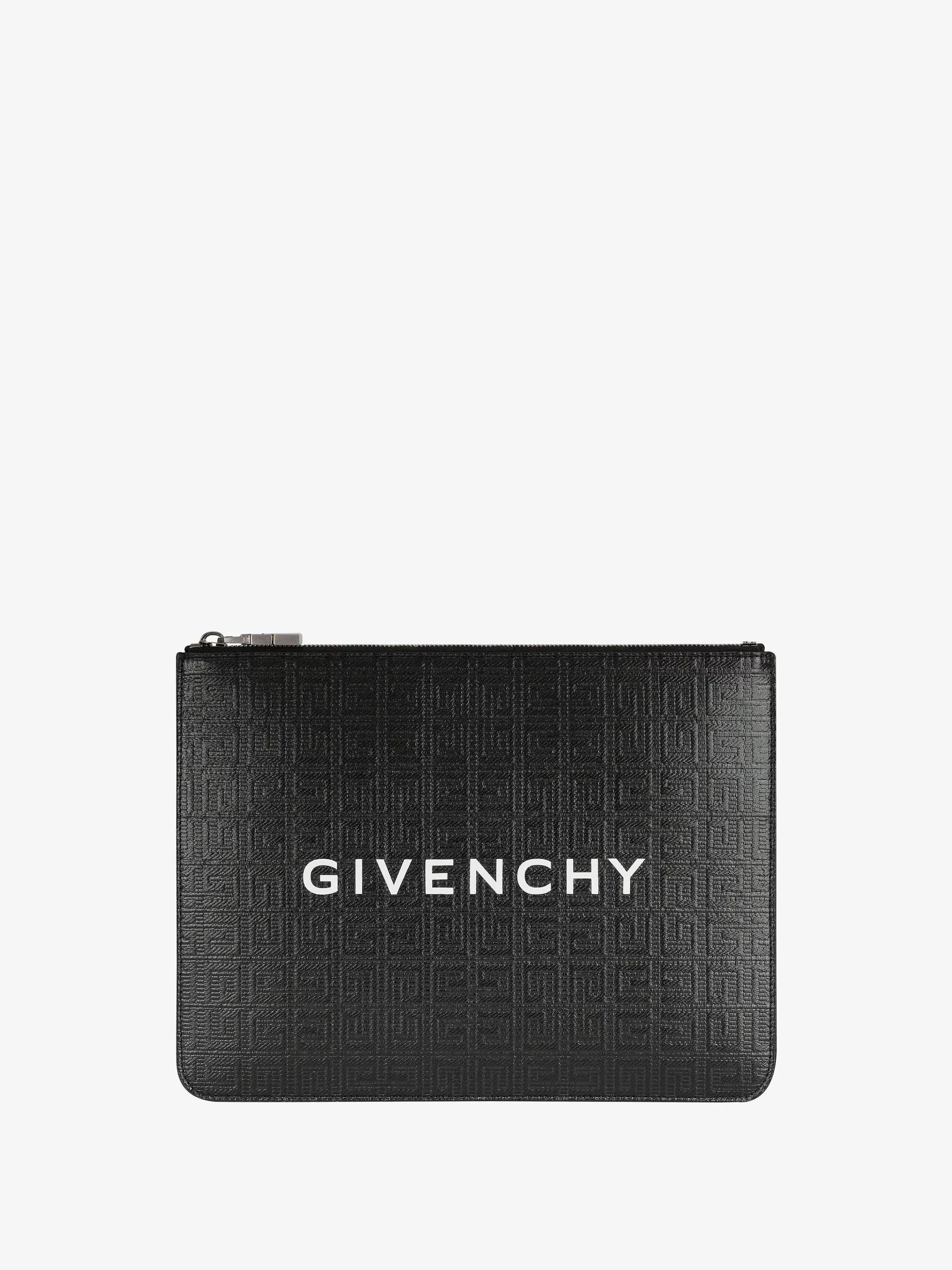 Givenchy Petite Maroquinerie>Pochette Monogram 4G En Toile Enduite Noir