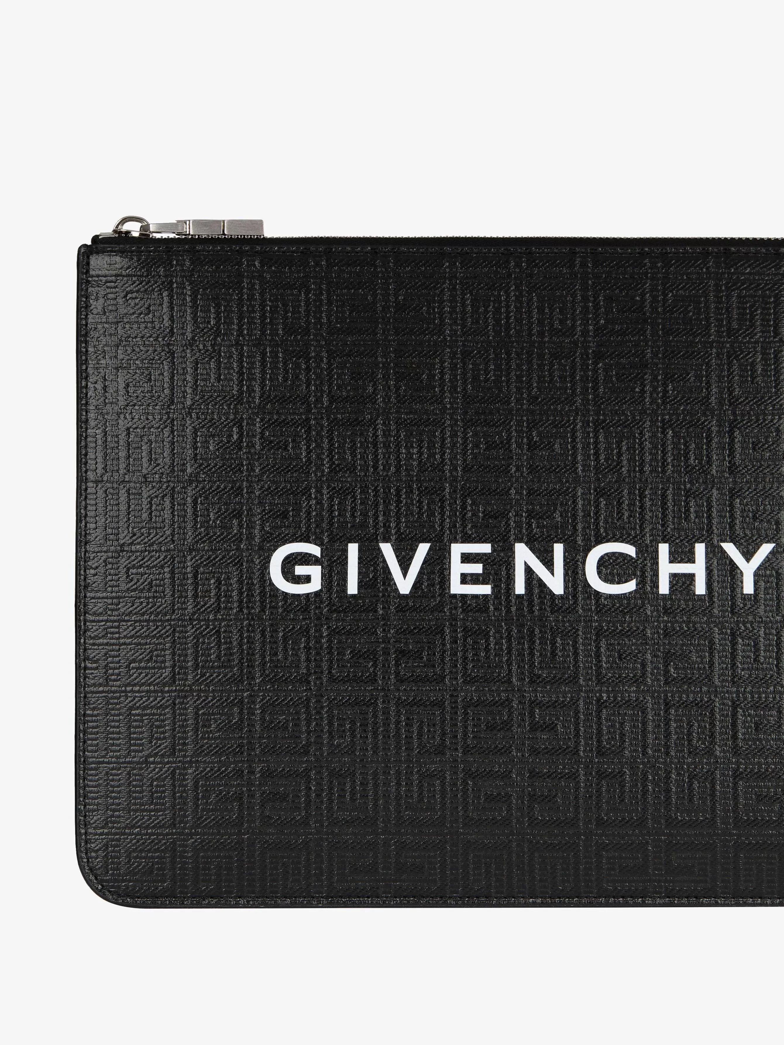 Givenchy Petite Maroquinerie>Pochette Monogram 4G En Toile Enduite Noir