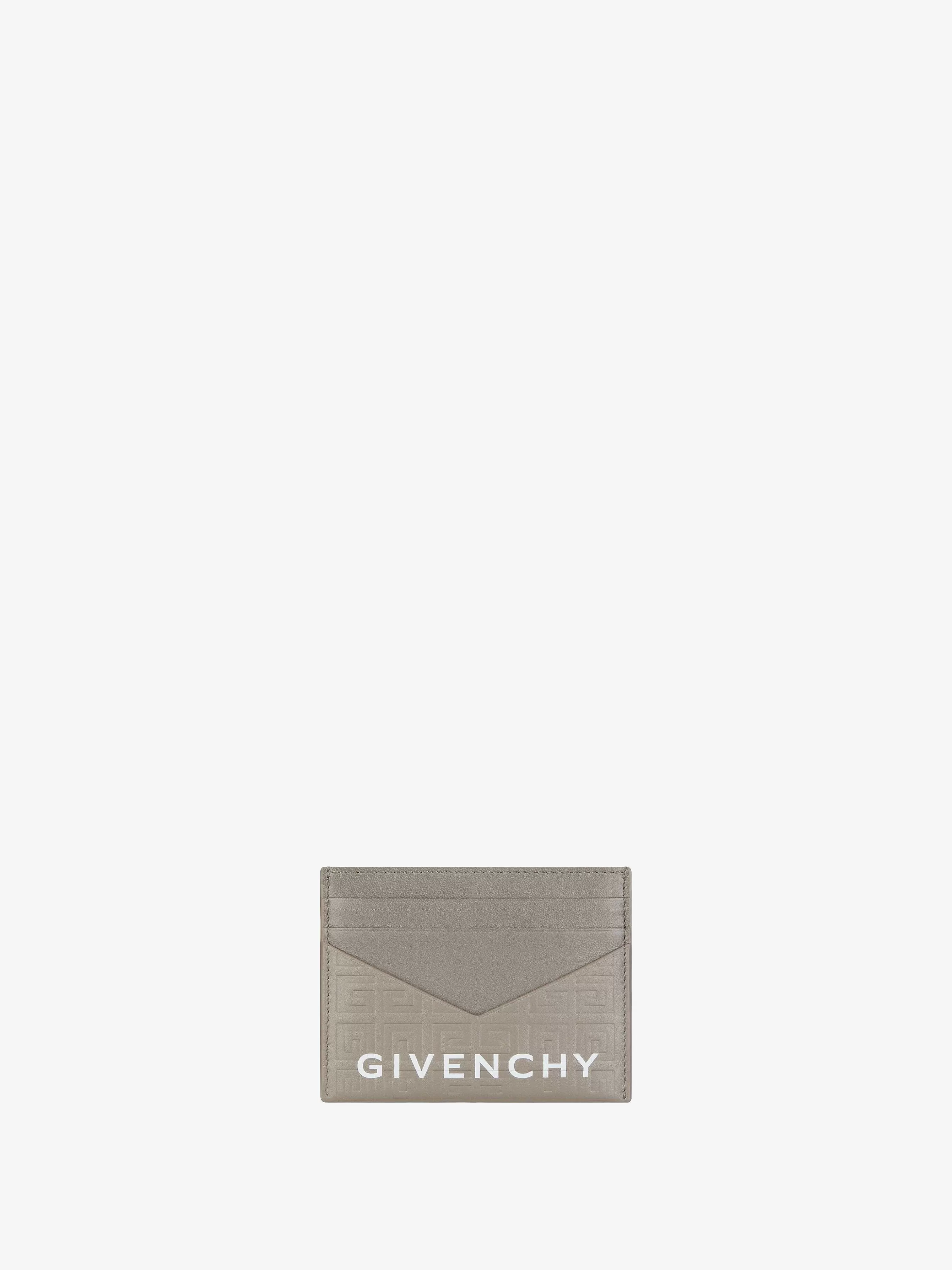 Givenchy Petite Maroquinerie>Porte-Cartes G-Cut En Cuir 4G Gris Pierre