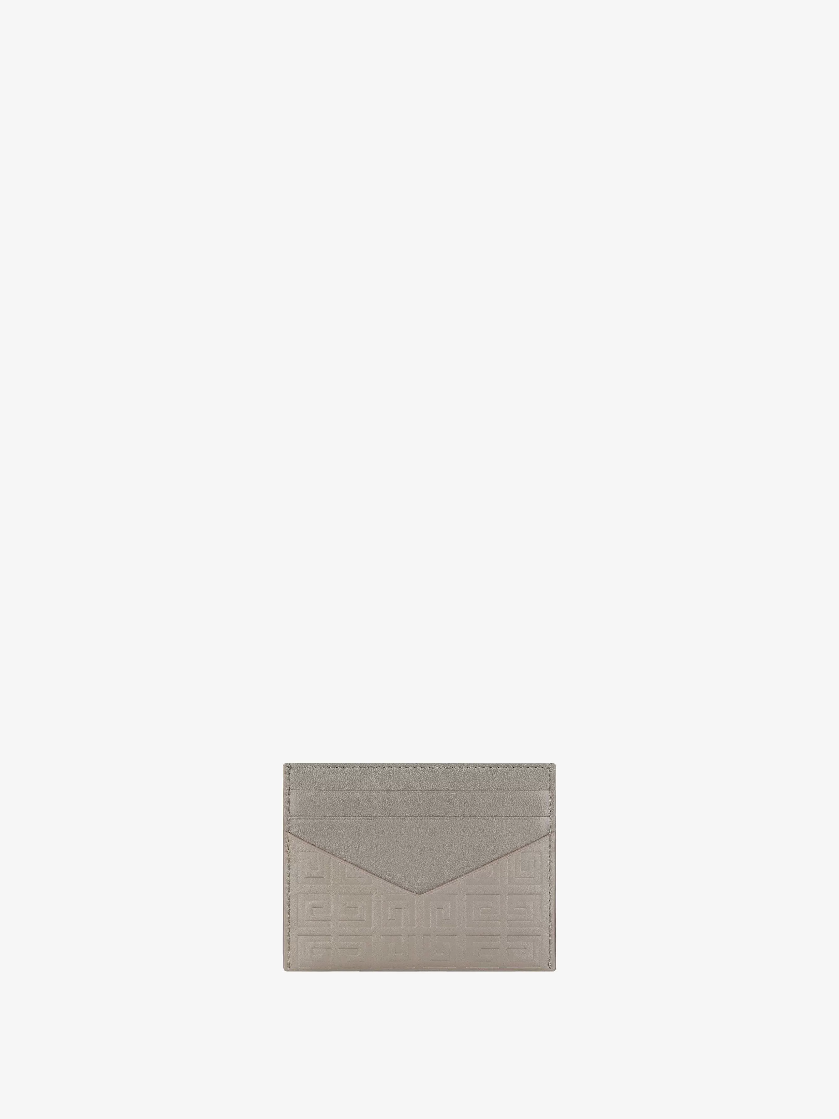 Givenchy Petite Maroquinerie>Porte-Cartes G-Cut En Cuir 4G Gris Pierre