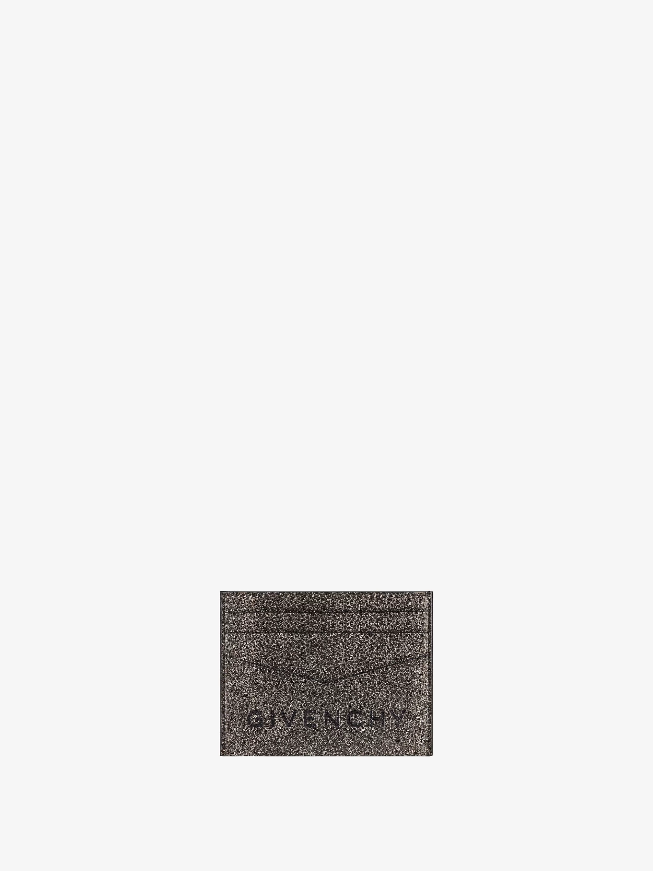 Givenchy Petite Maroquinerie>Porte-Cartes En Cuir Craquele Gris Noir