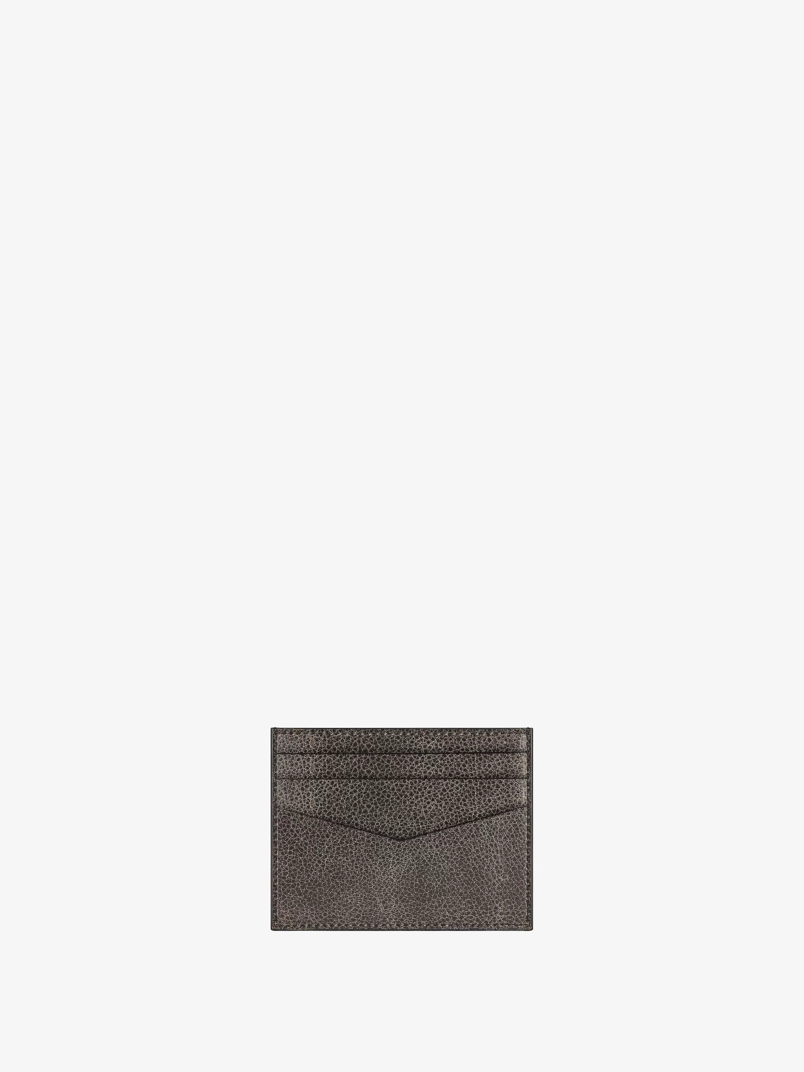 Givenchy Petite Maroquinerie>Porte-Cartes En Cuir Craquele Gris Noir