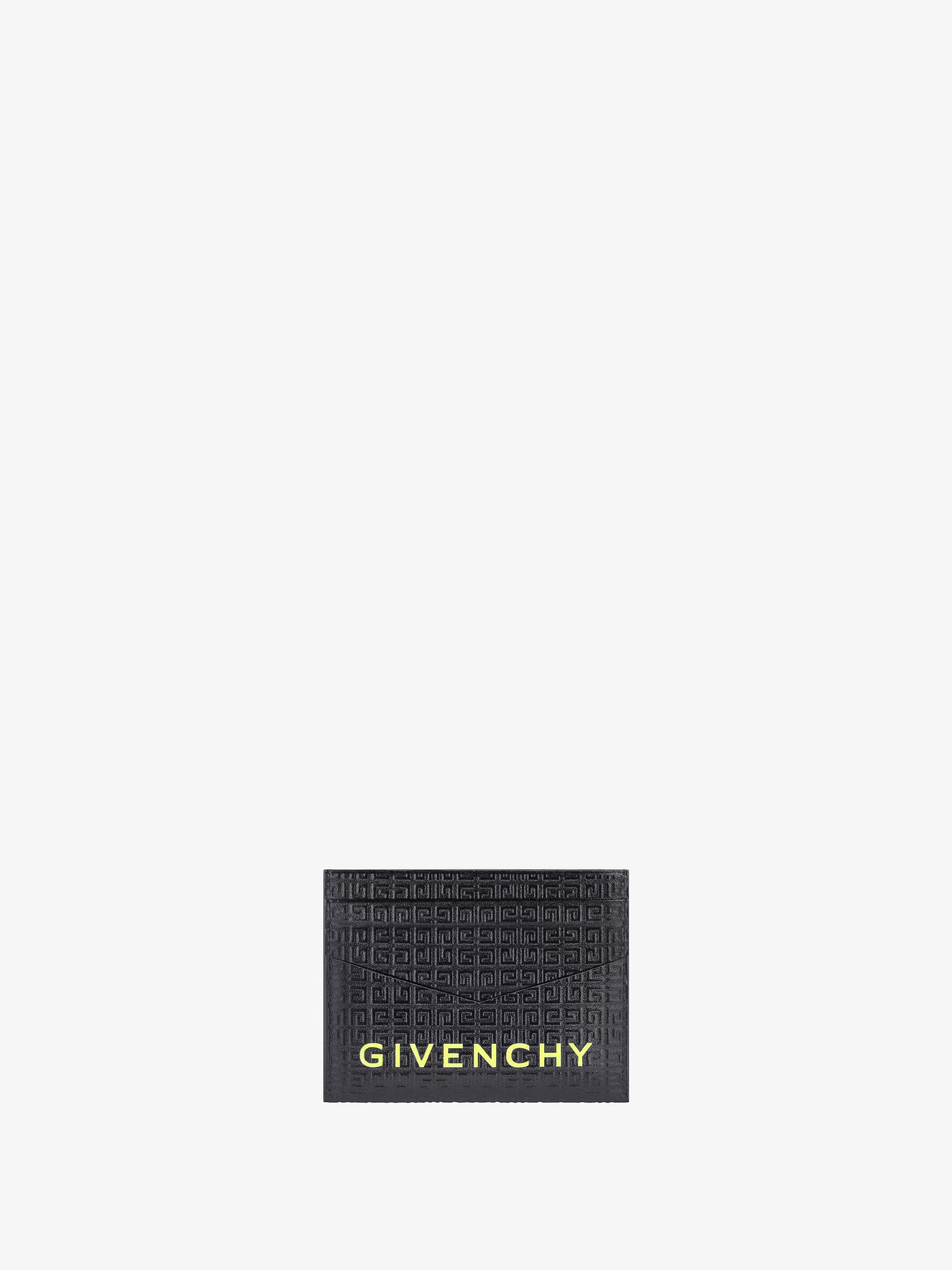 Givenchy Petite Maroquinerie>Porte-Cartes En Micro Cuir 4G Noir Jaune