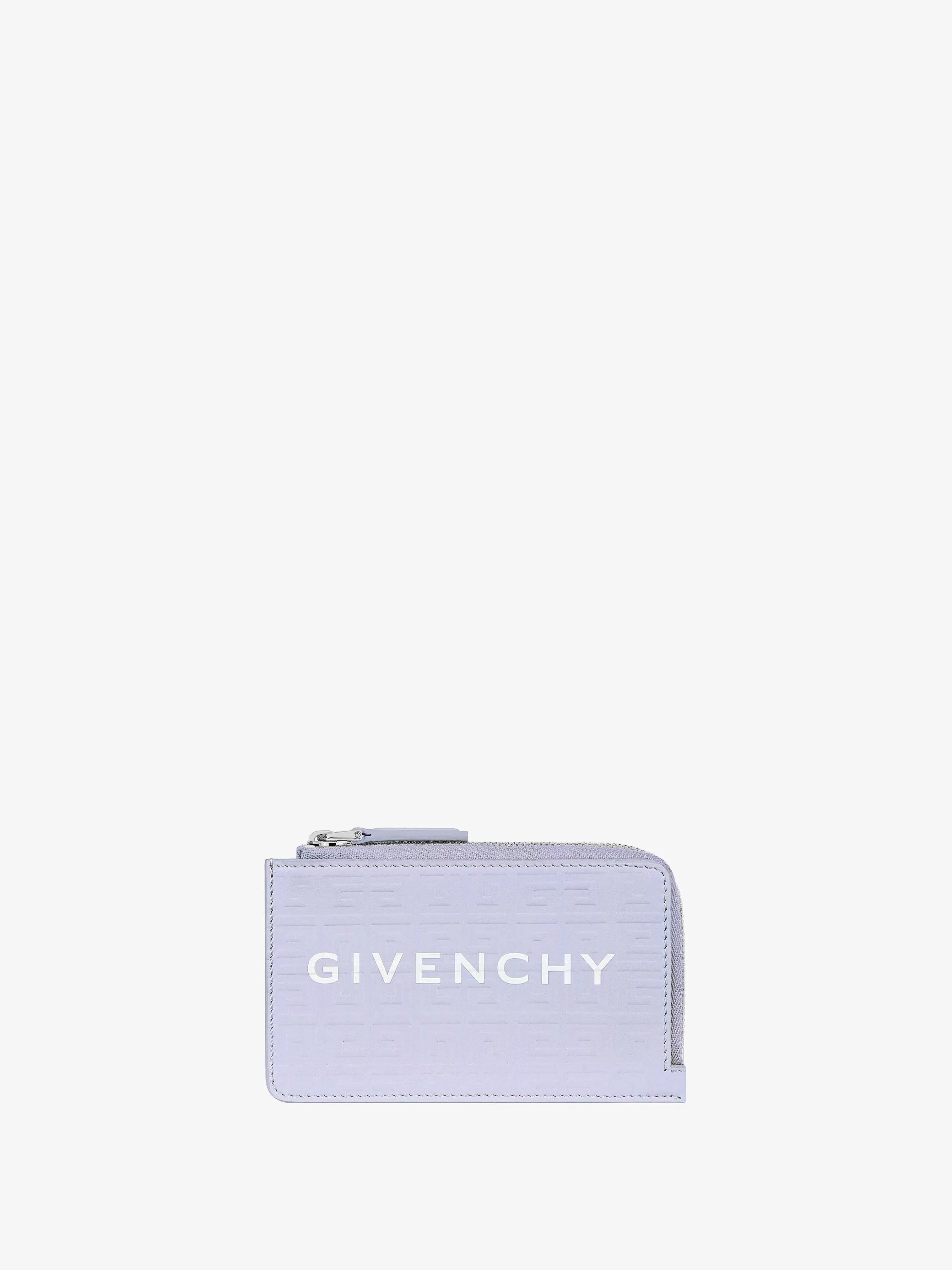 Givenchy Petite Maroquinerie>Porte-Cartes Zippe G-Cut En Cuir 4G Lavande