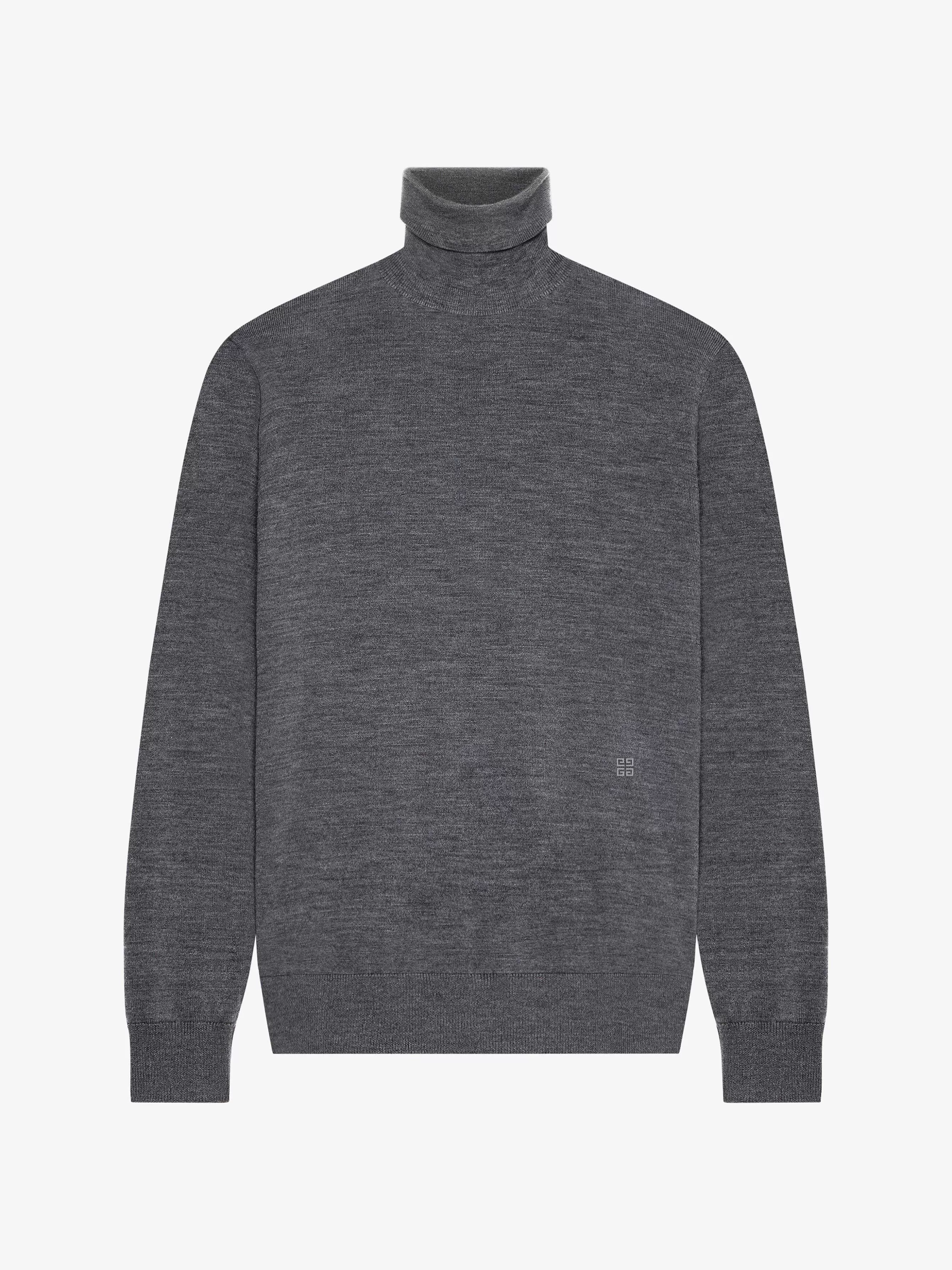 Givenchy Tricots>Pull Col Roule En Laine Et Cachemire Gris Moyen