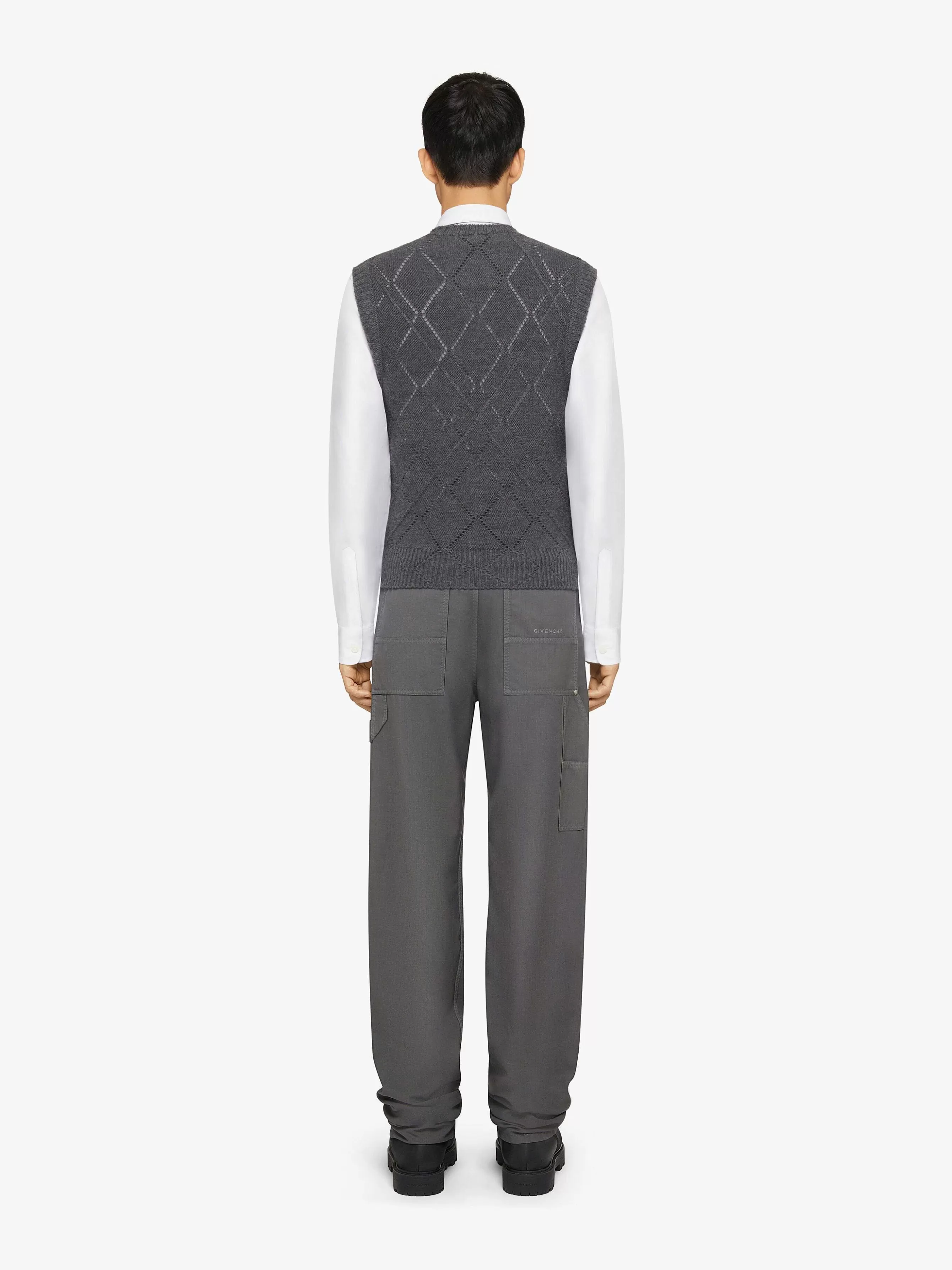 Givenchy Tricots>Pull Court En Laine Gris Moyen