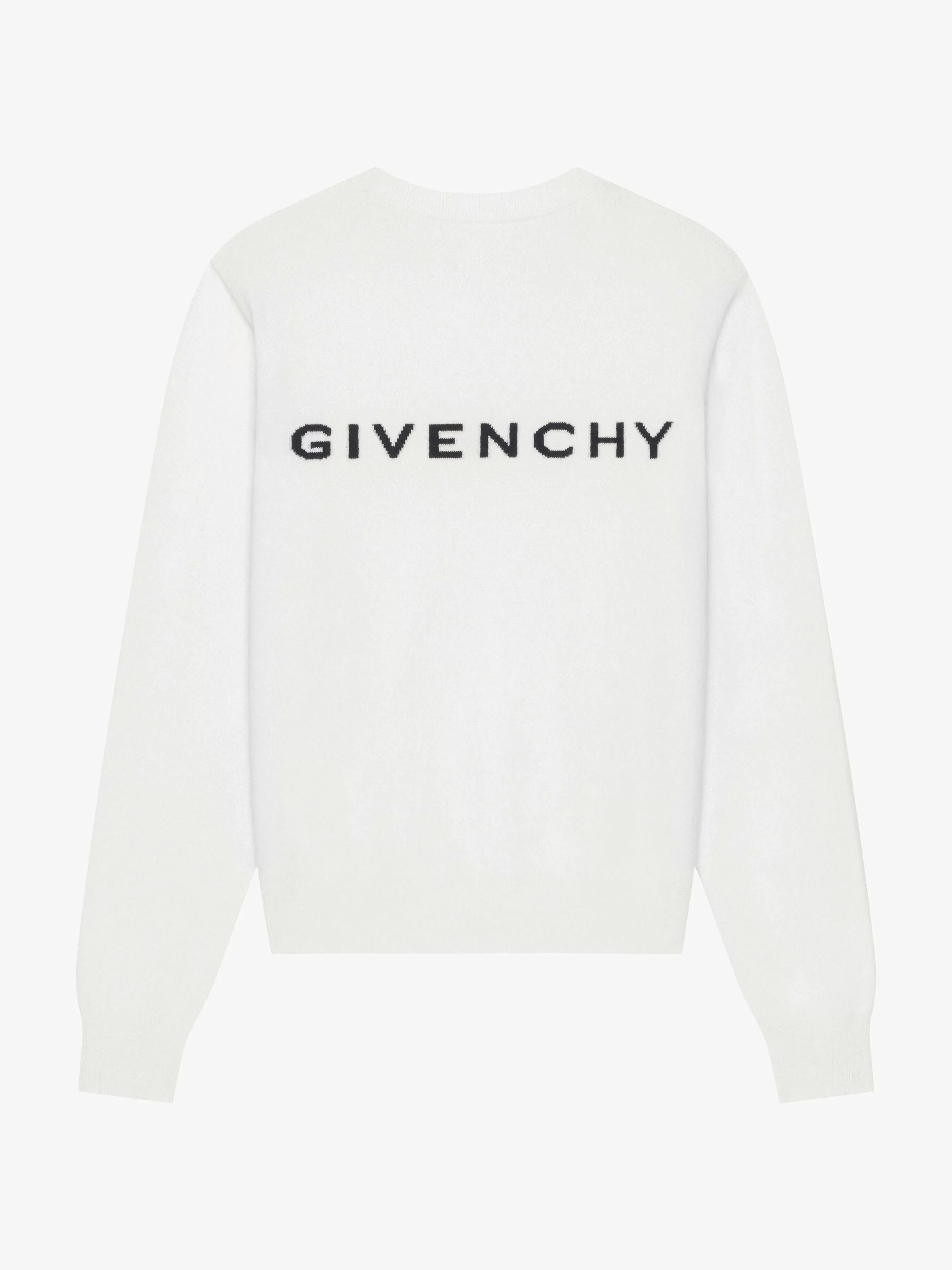 Givenchy Tricots>Pull En Laine Et Cachemire Blanc Noir