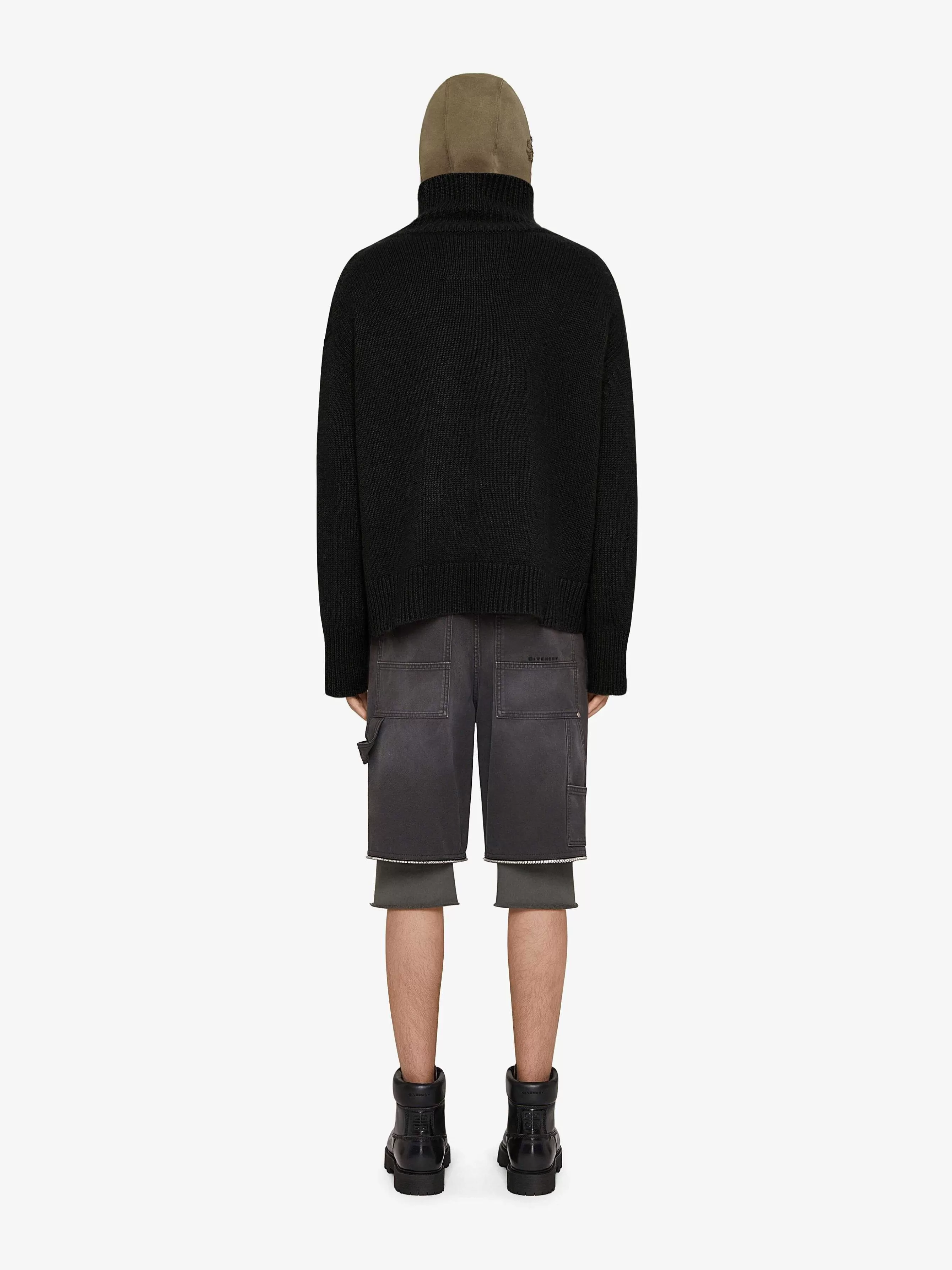 Givenchy Tricots>Pull Oversize A Col Roule En Cachemire Noir