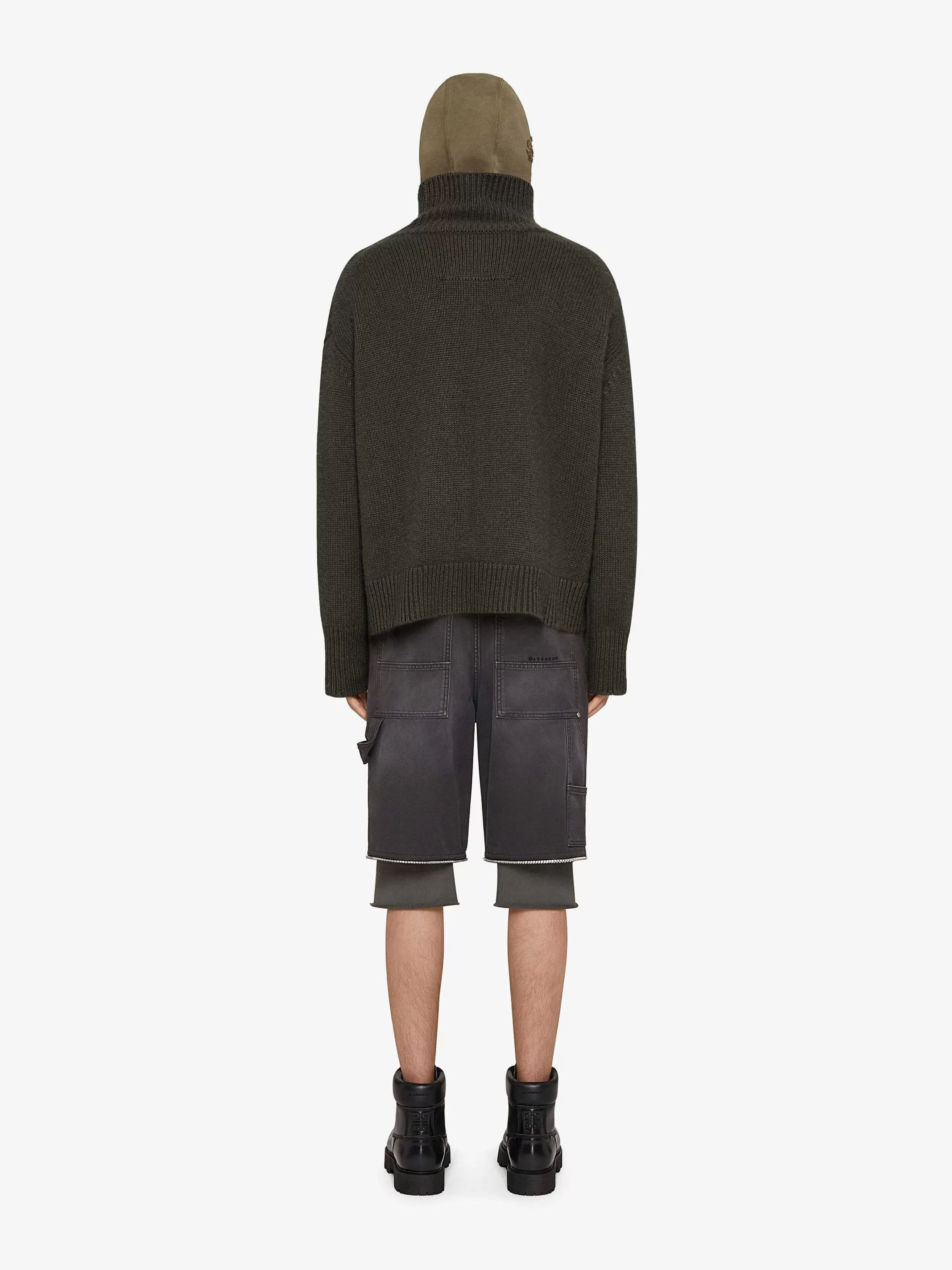 Givenchy Tricots>Pull Oversize A Col Roule En Cachemire Vert Militaire