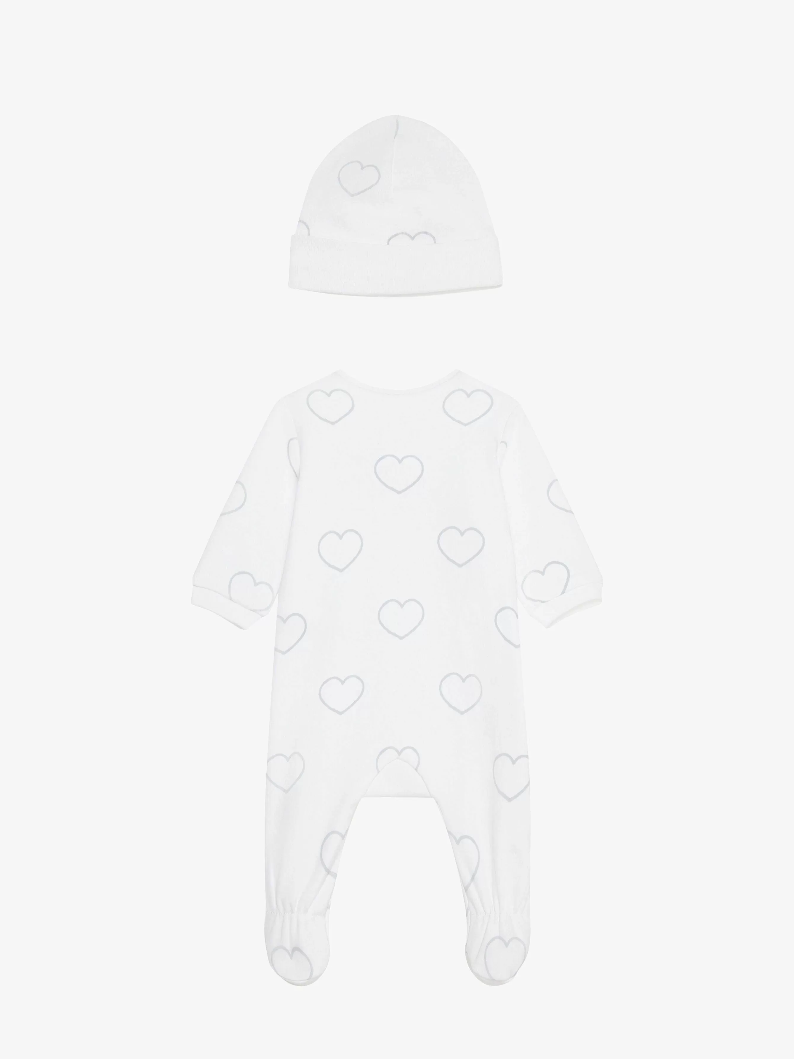 Givenchy Bébé (1 Mois À 3 Ans)>Pyjama Et Bonnet En Coton Imprime Blanc