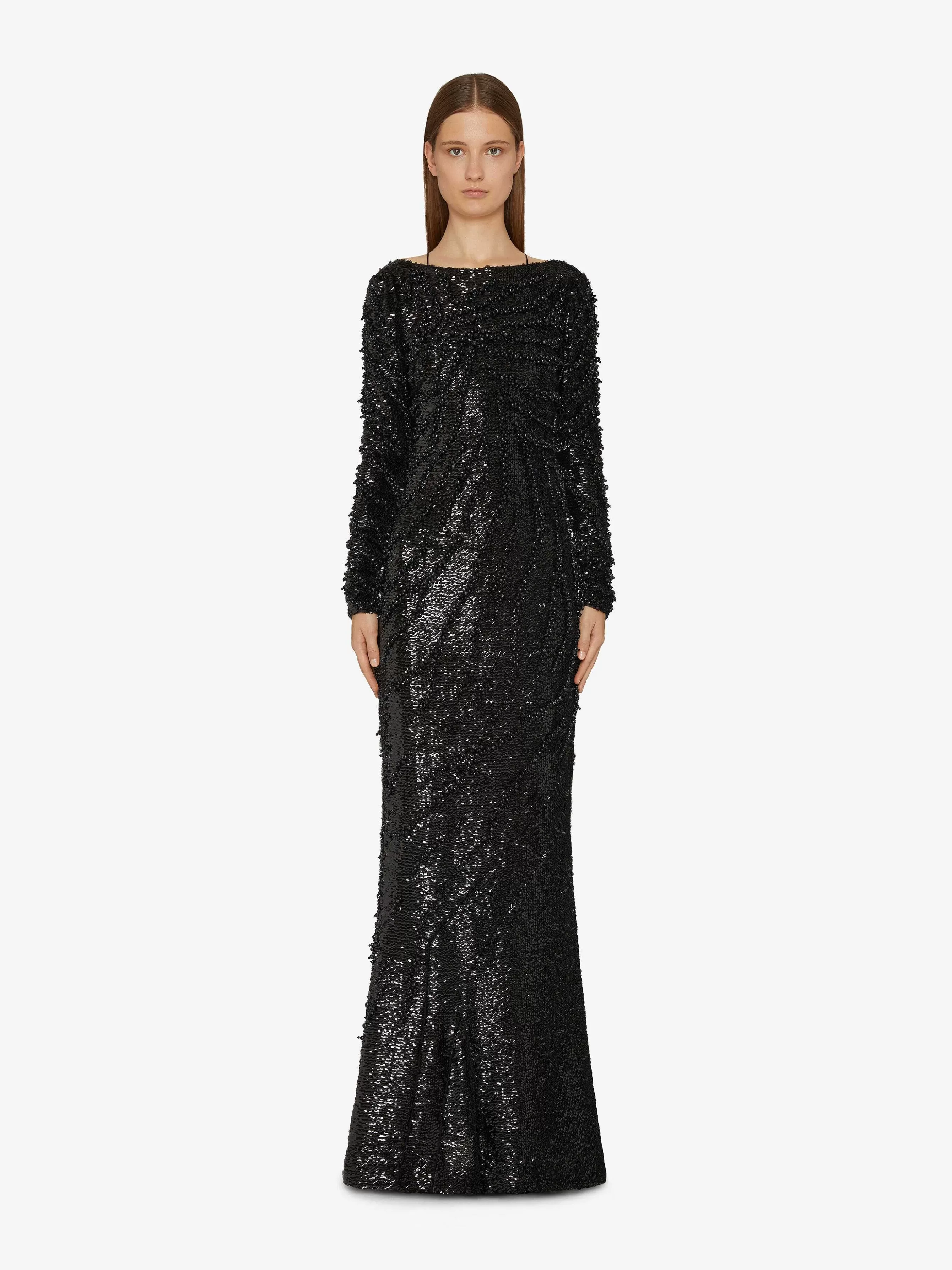 Givenchy Robes>Robe A Sequins Et Broderies De Perles Noir