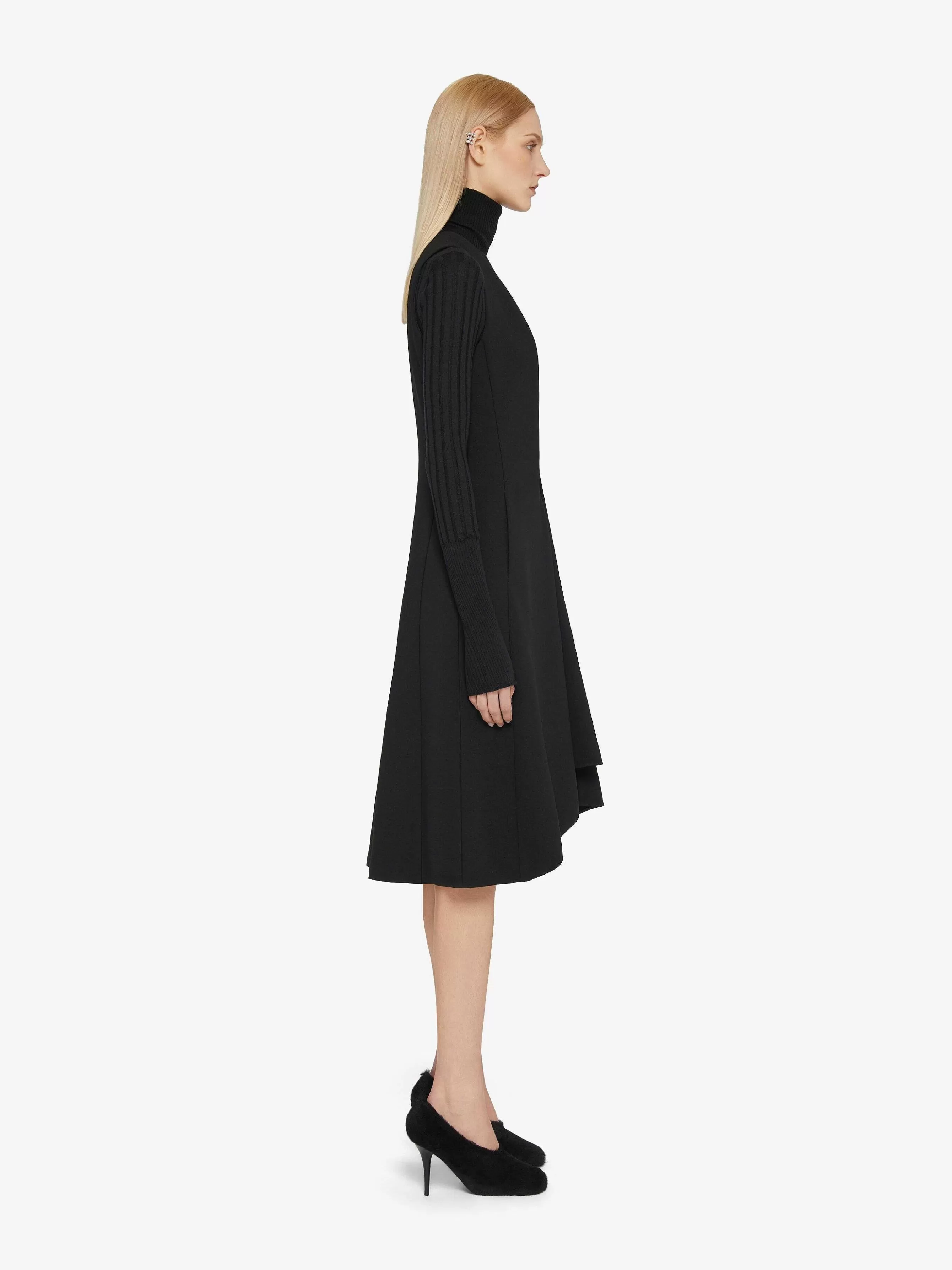 Givenchy Robes>Robe Avec Boutons Et Effet Plisse En Cady Noir